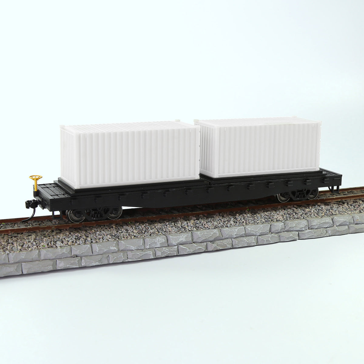 C8720JJ 8pcs HO Scale 1:87 Shipping Container 20ft Blank Uncolored 20'