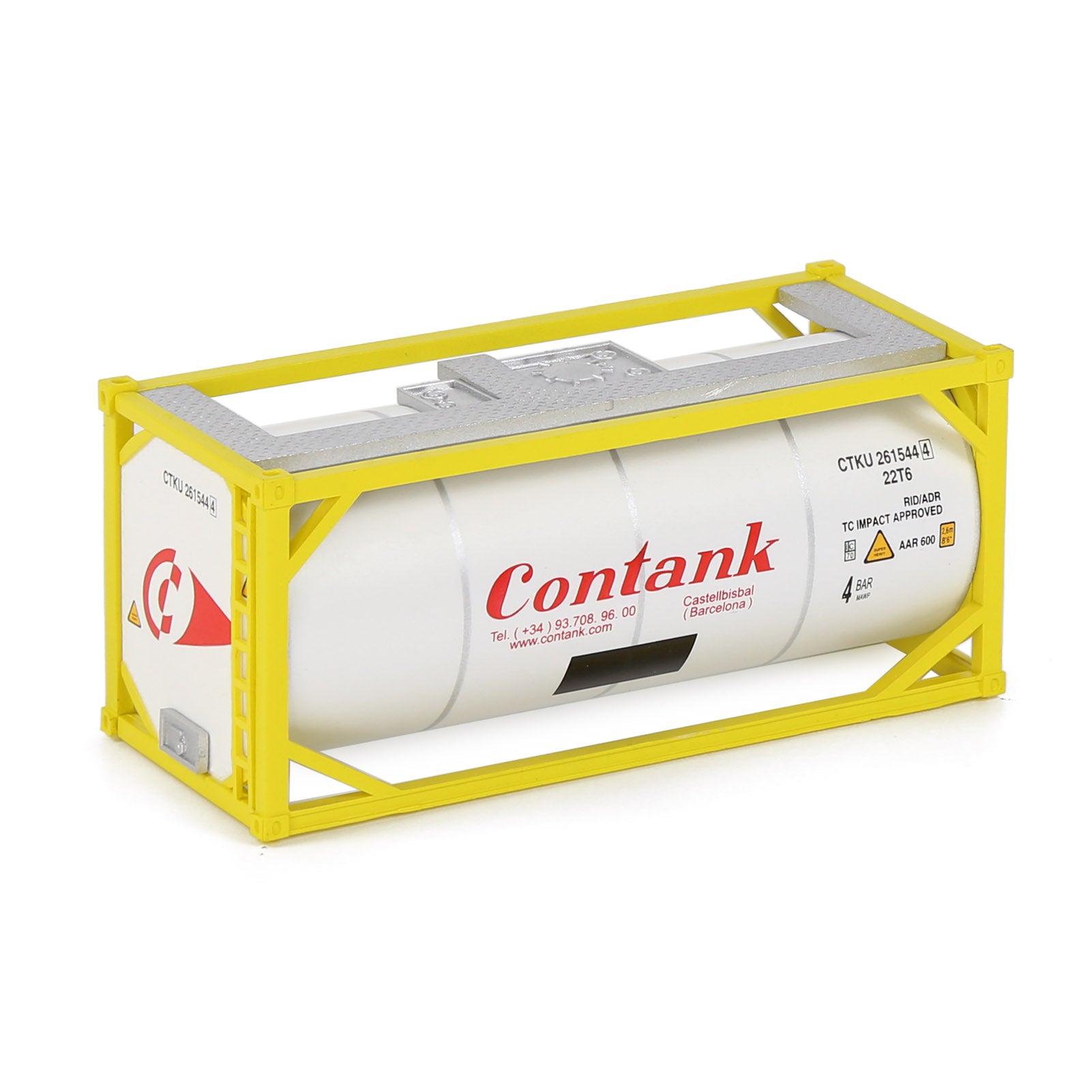 C8723 1pc HO Scale 1:87 20ft Oil Tank Shipping Container