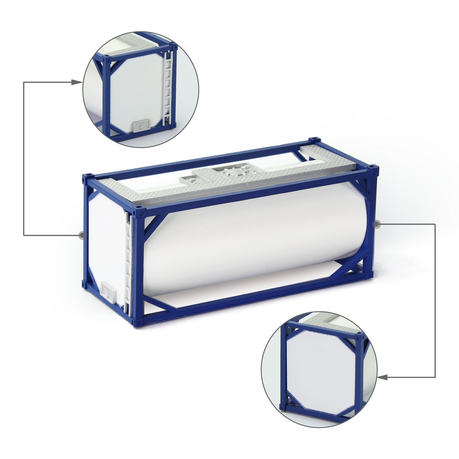 C8723 1pc HO Scale 1:87 20ft Oil Tank Shipping Container