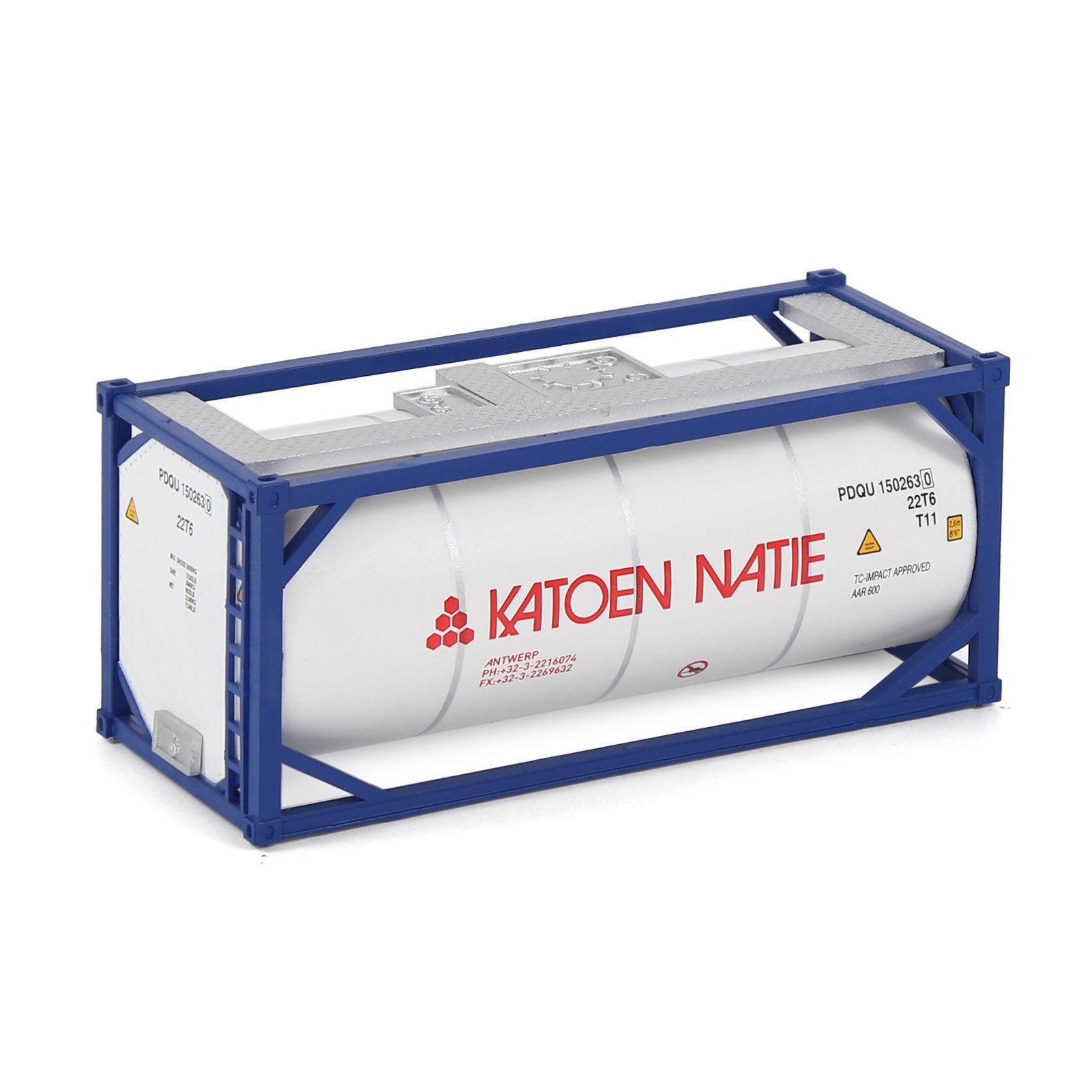 C8723 1pc HO Scale 1:87 20ft Oil Tank Shipping Container