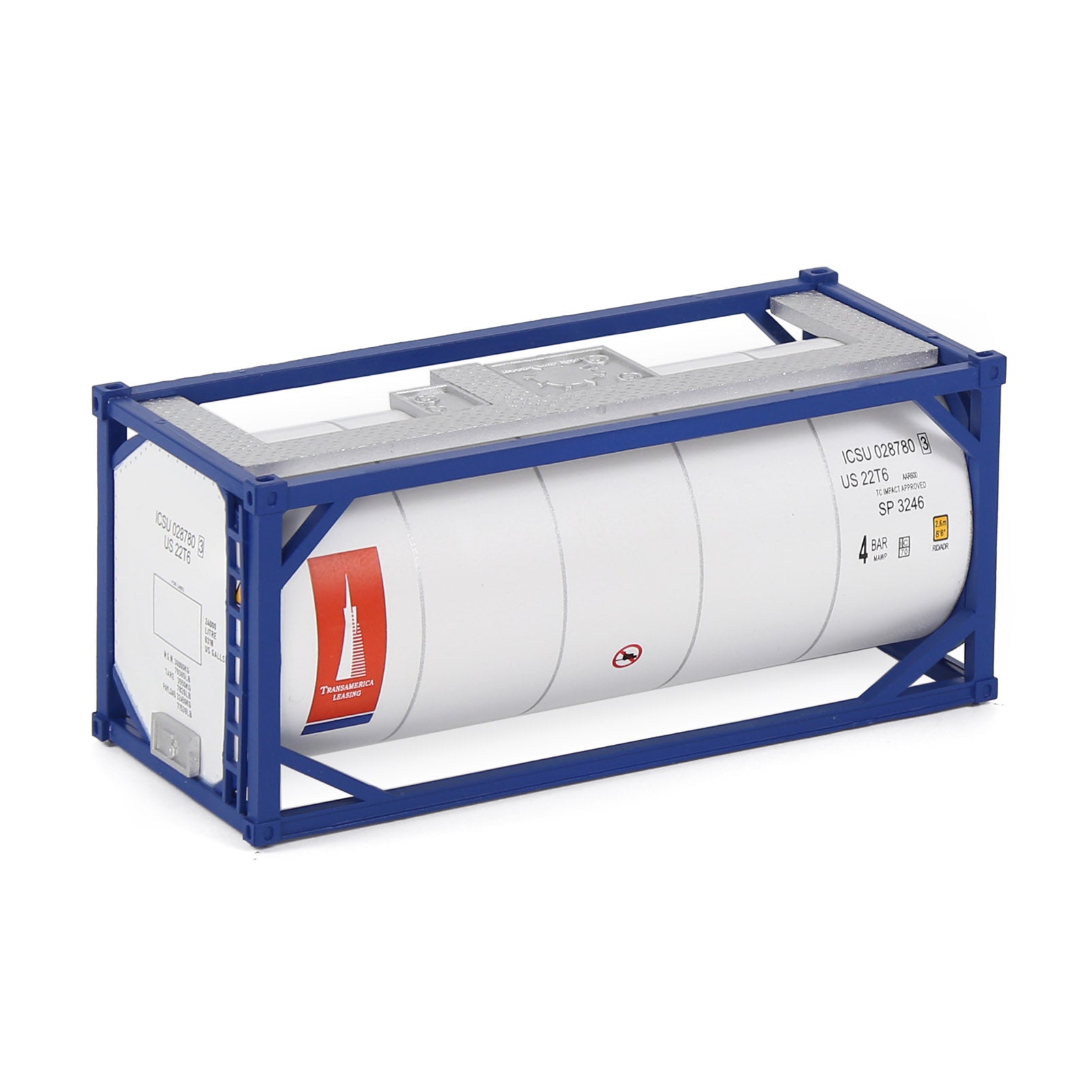 C8723 1pc HO Scale 1:87 20ft Oil Tank Shipping Container