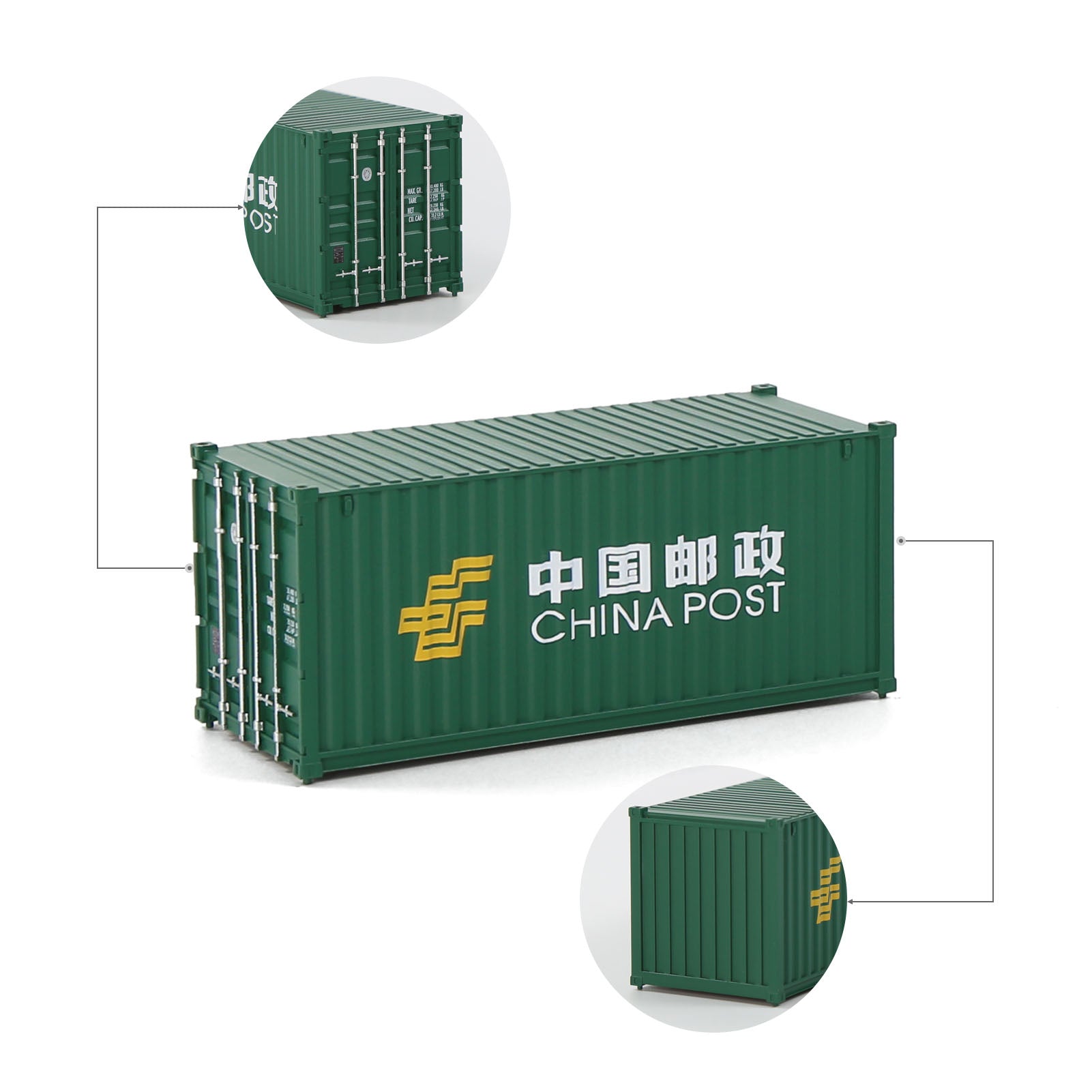 C8726 1pc HO Scale 1:87 20ft Painted Shipping Container