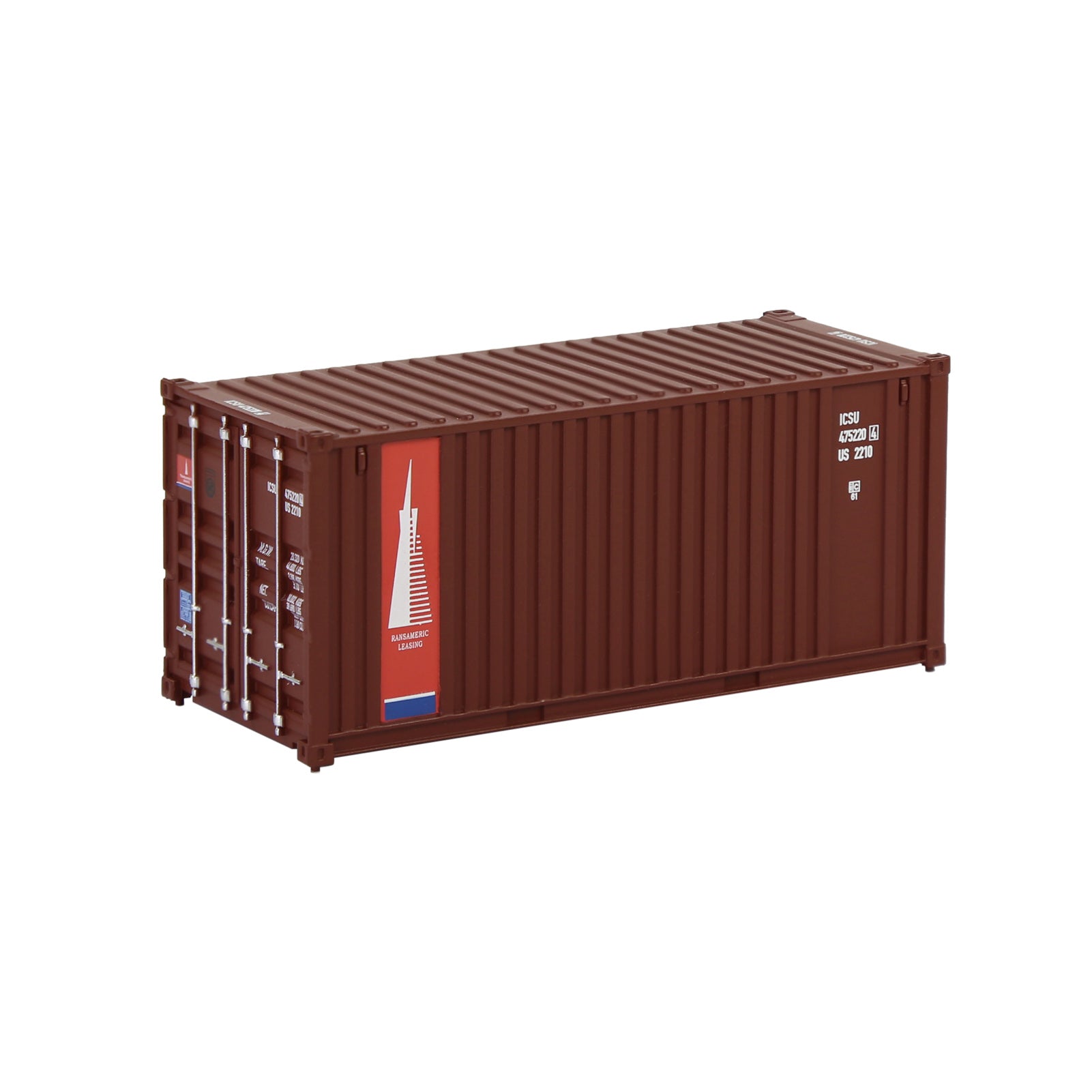 C8726 1pc HO Scale 1:87 20ft Painted Shipping Container