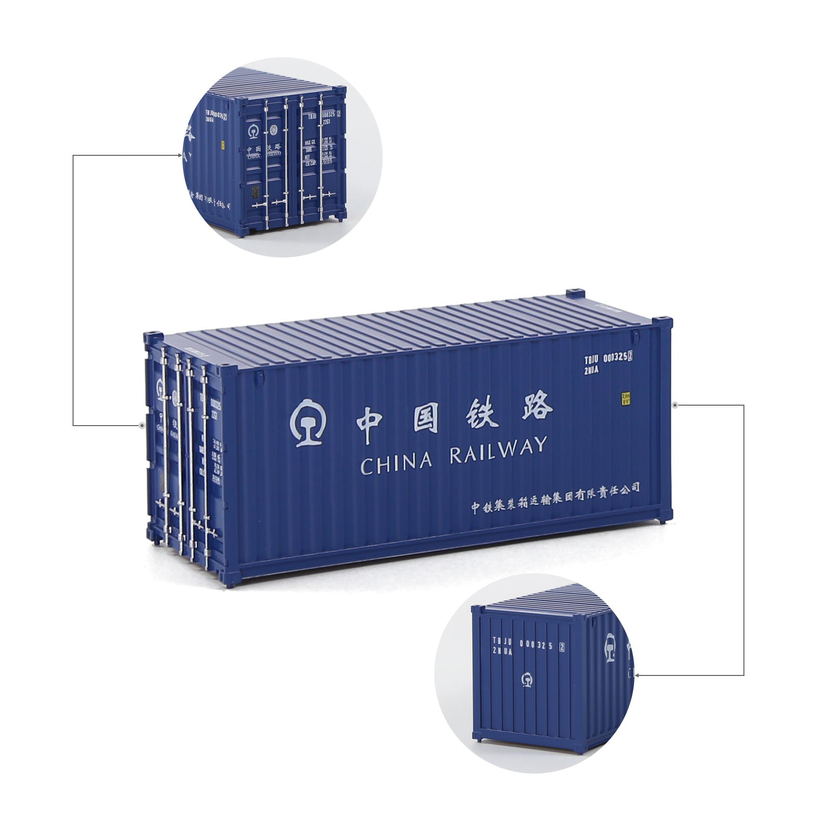 C8726 1pc HO Scale 1:87 20ft Painted Shipping Container