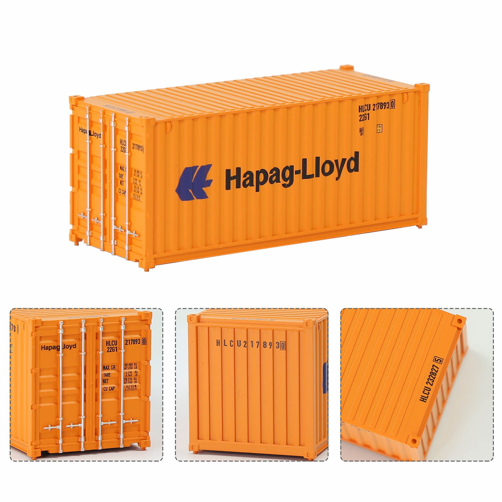 C8726 1pc HO Scale 1:87 20ft Painted Shipping Container