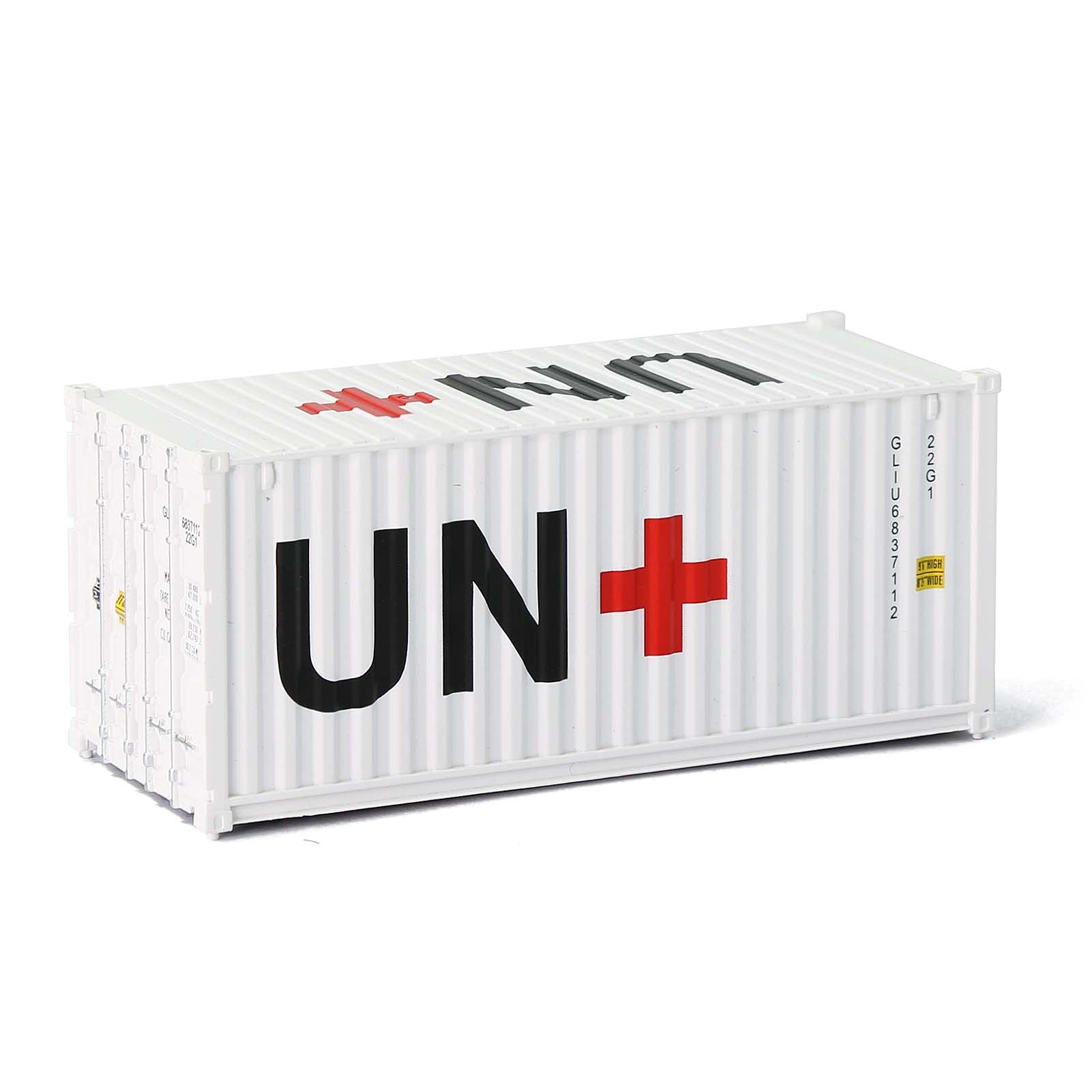 C8726 1pc HO Scale 1:87 20ft Painted Shipping Container