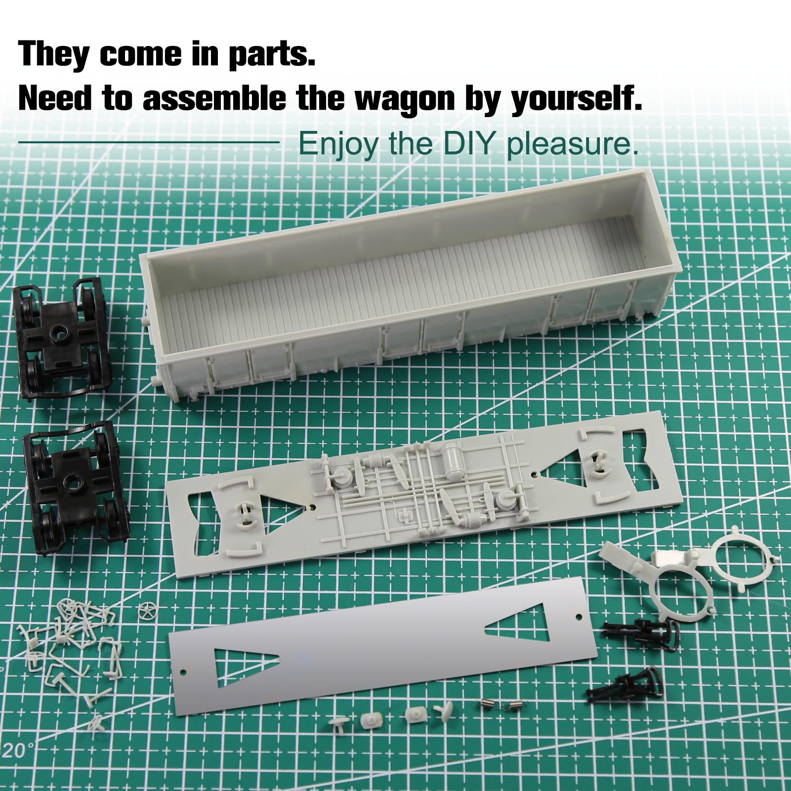 C8742JJ 1pc HO Scale 1:87 Blank Unassembled Gondola Car Model Railway DIY Wagon