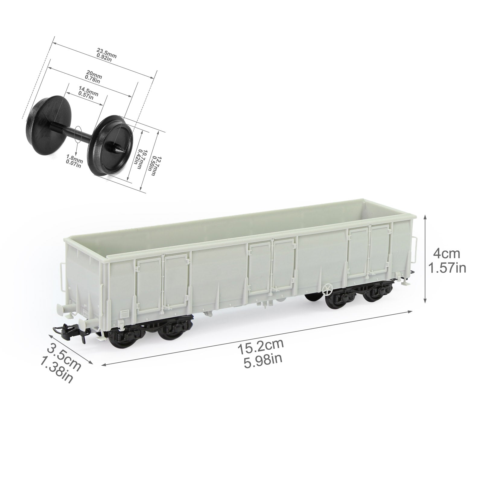 C8742JJ 1pc HO Scale 1:87 Blank Unassembled Gondola Car Model Railway DIY Wagon