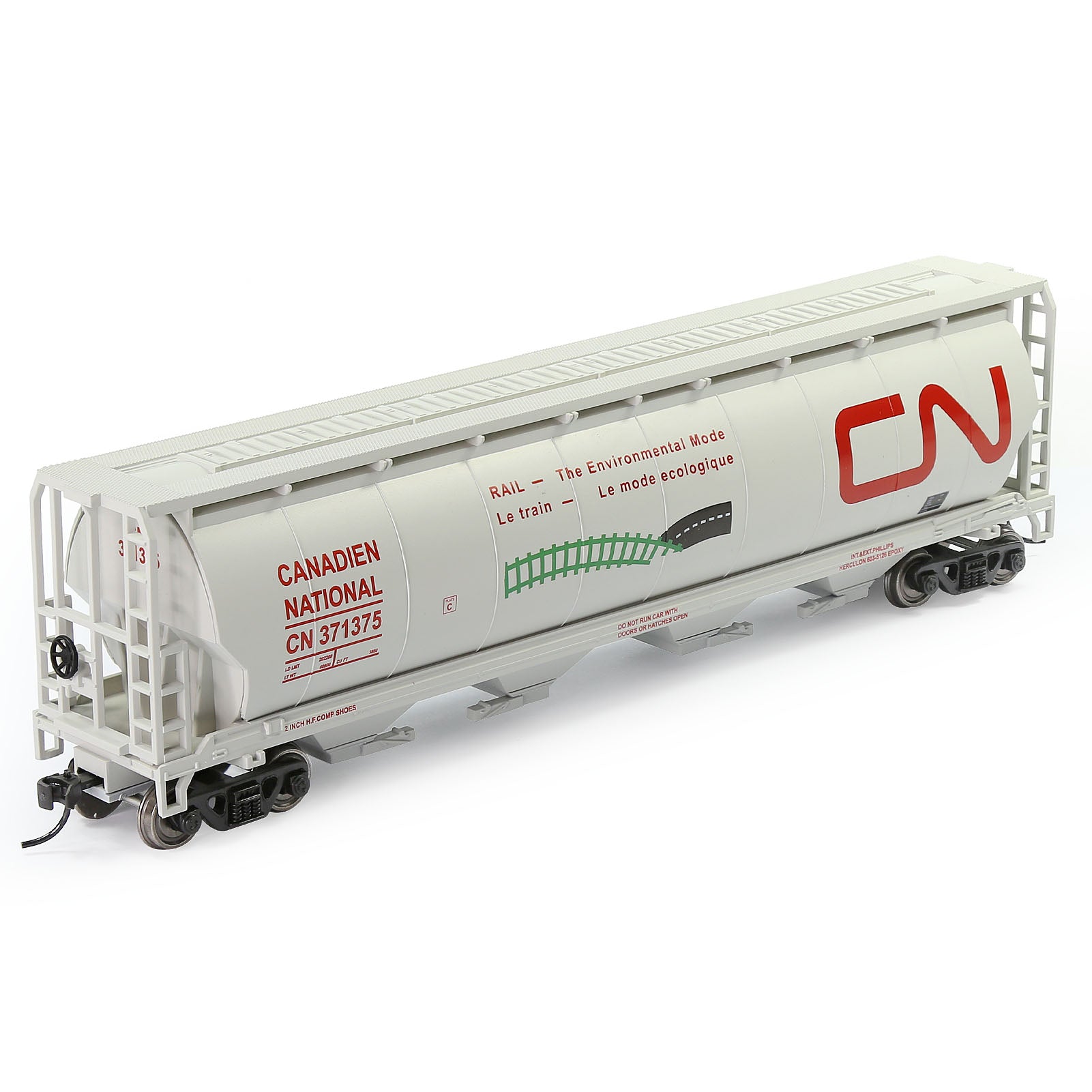 C8744 1 Piece HO Scale 1:87 Cylindrical Covered Grain Hopper Car Rolling Stock