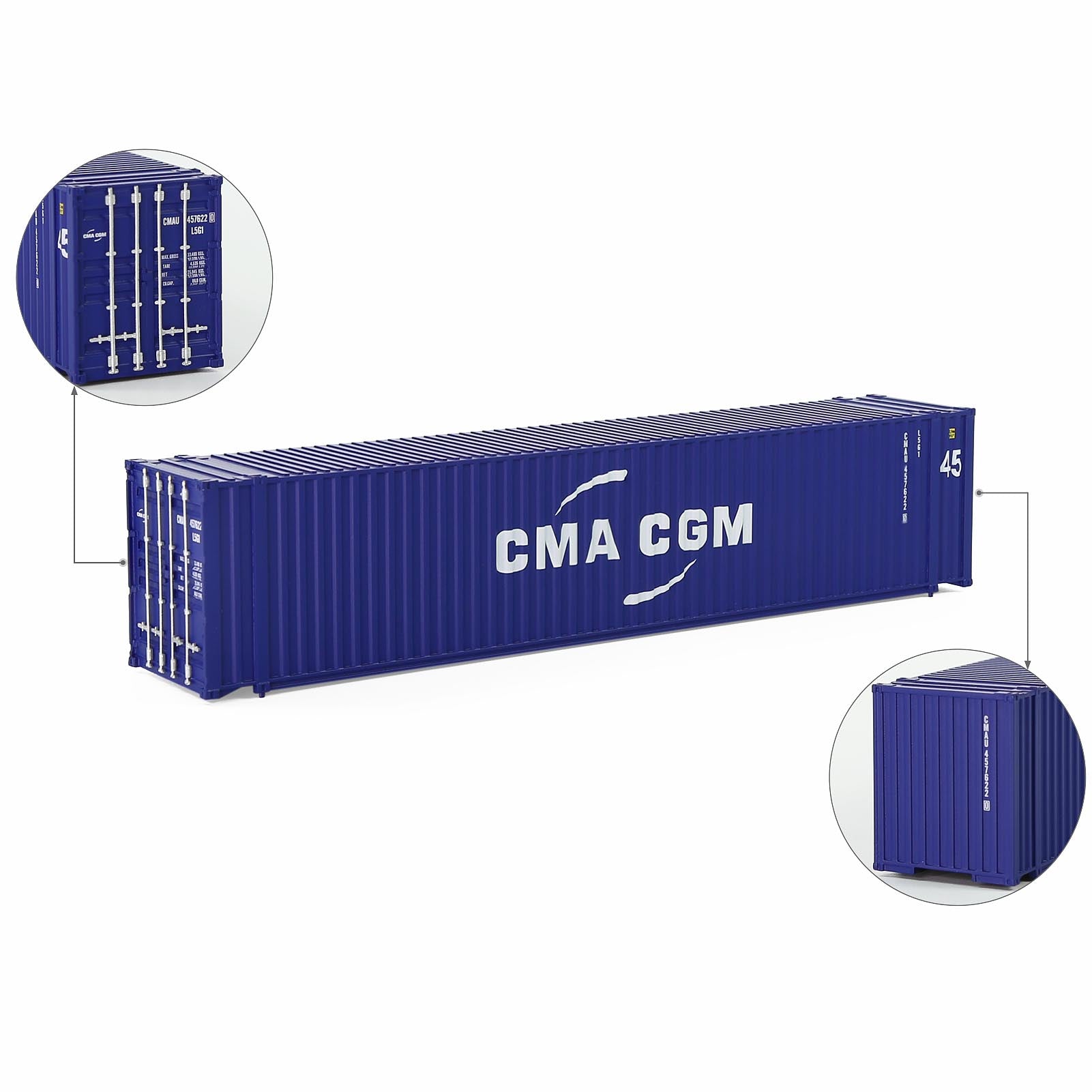 C8745 1pc HO Scale 1:87 Model Shipping Container 45ft Cargo Box