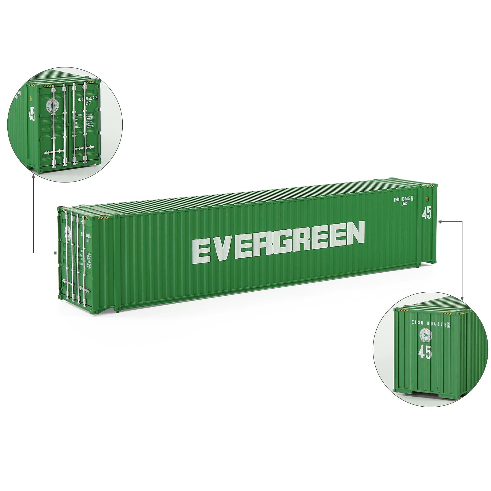 C8745 1pc HO Scale 1:87 Model Shipping Container 45ft Cargo Box