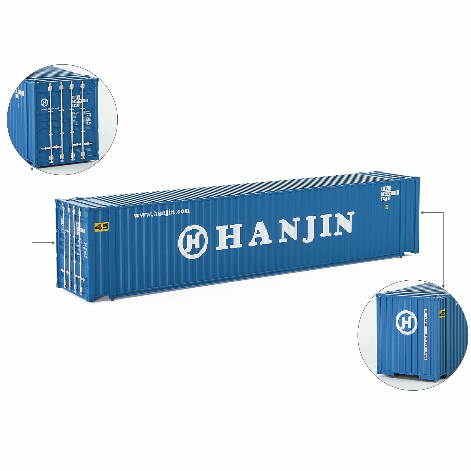 C8745 1pc HO Scale 1:87 Model Shipping Container 45ft Cargo Box