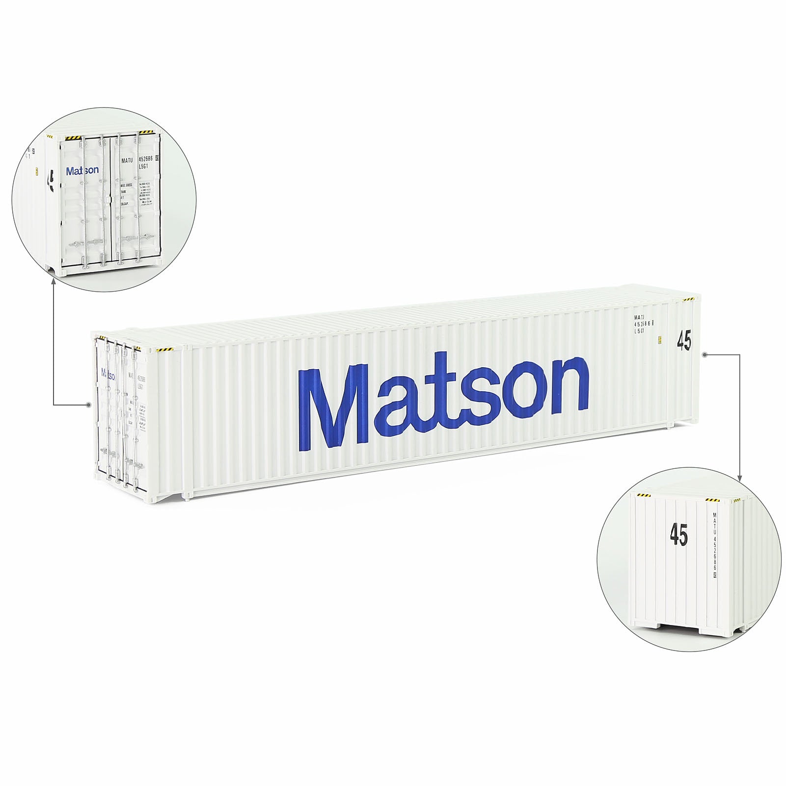 C8745 1pc HO Scale 1:87 Model Shipping Container 45ft Cargo Box