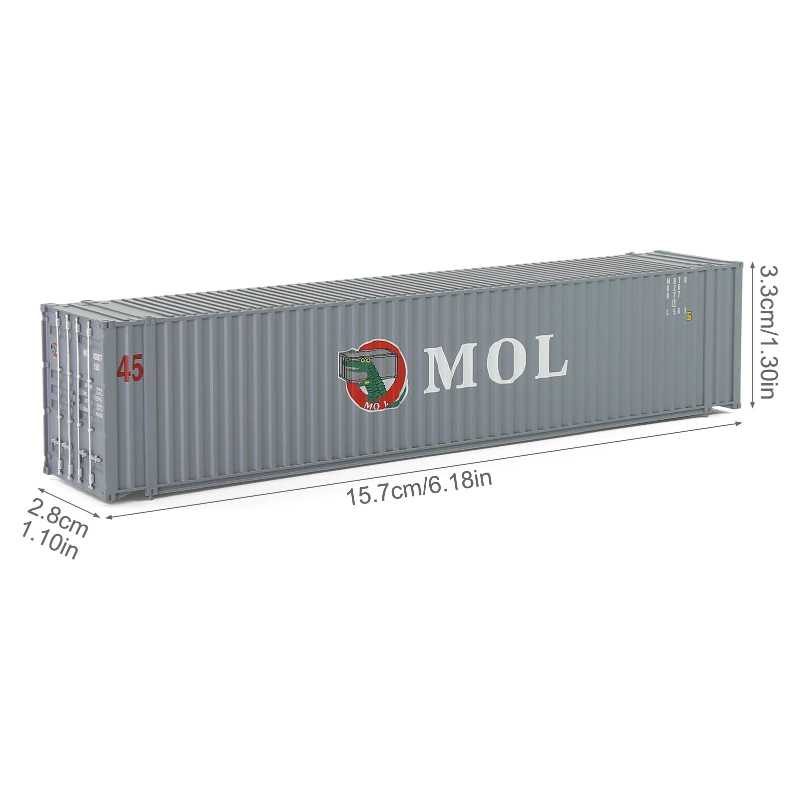 C8745 1pc HO Scale 1:87 Model Shipping Container 45ft Cargo Box