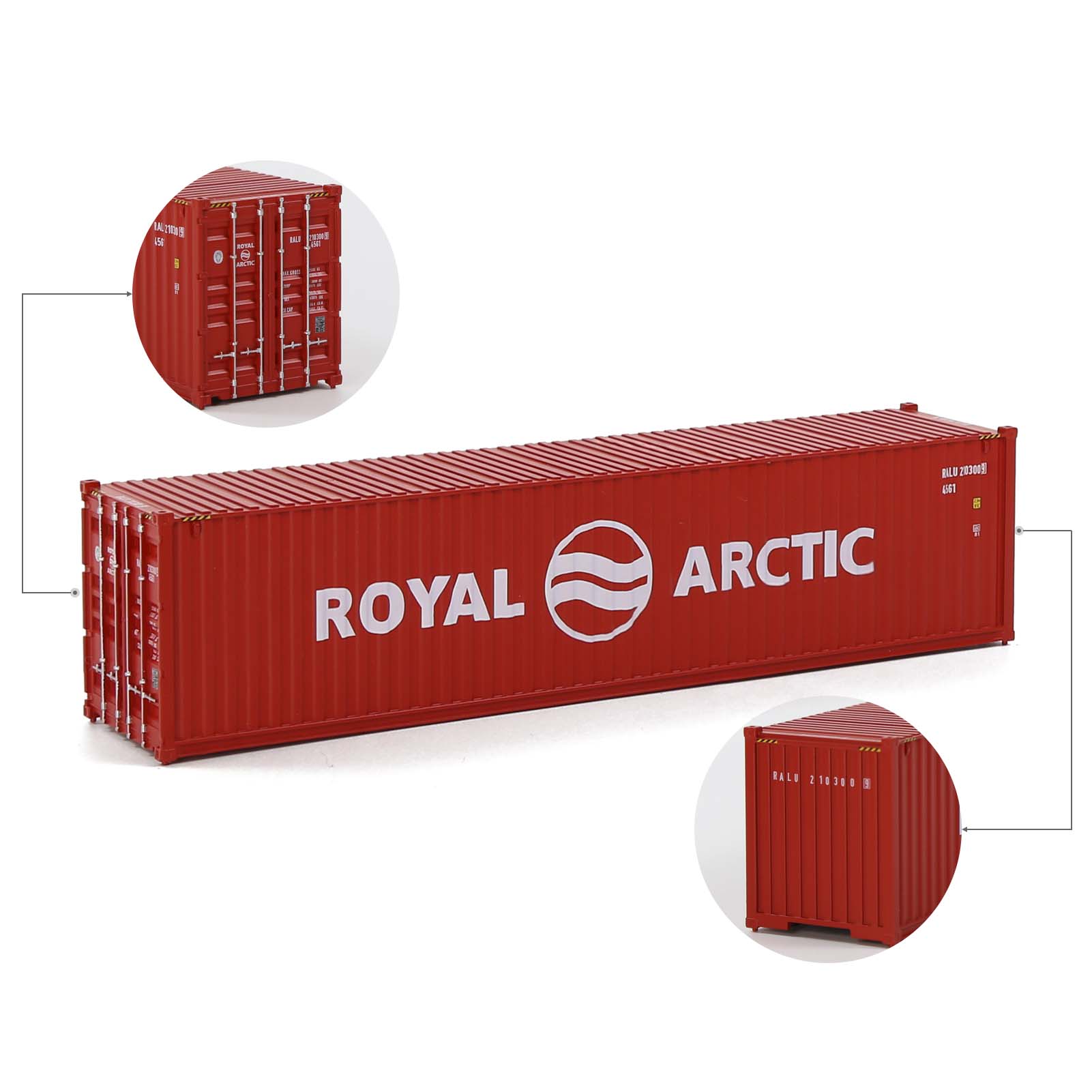 C8746 1pc HO Scale 1:87 40ft Model Container Model Railway