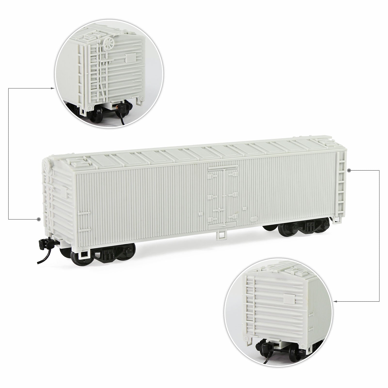 C8747JJ 1 Unit HO Scale 1:87 40ft Wood-side Reefer Unassembled Plastic Wheels
