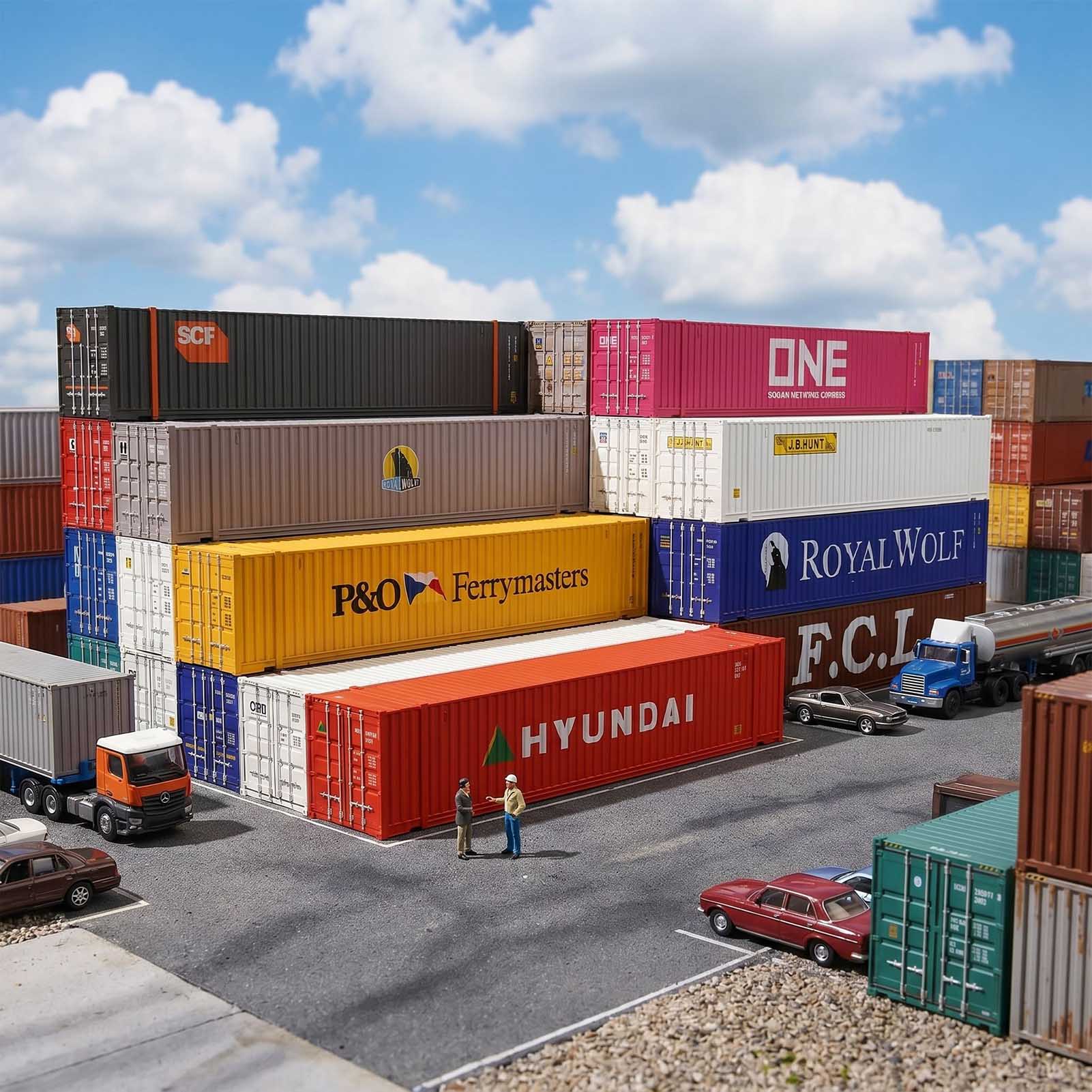 C8748 1pc HO Scale 1:87 48ft Shipping Container