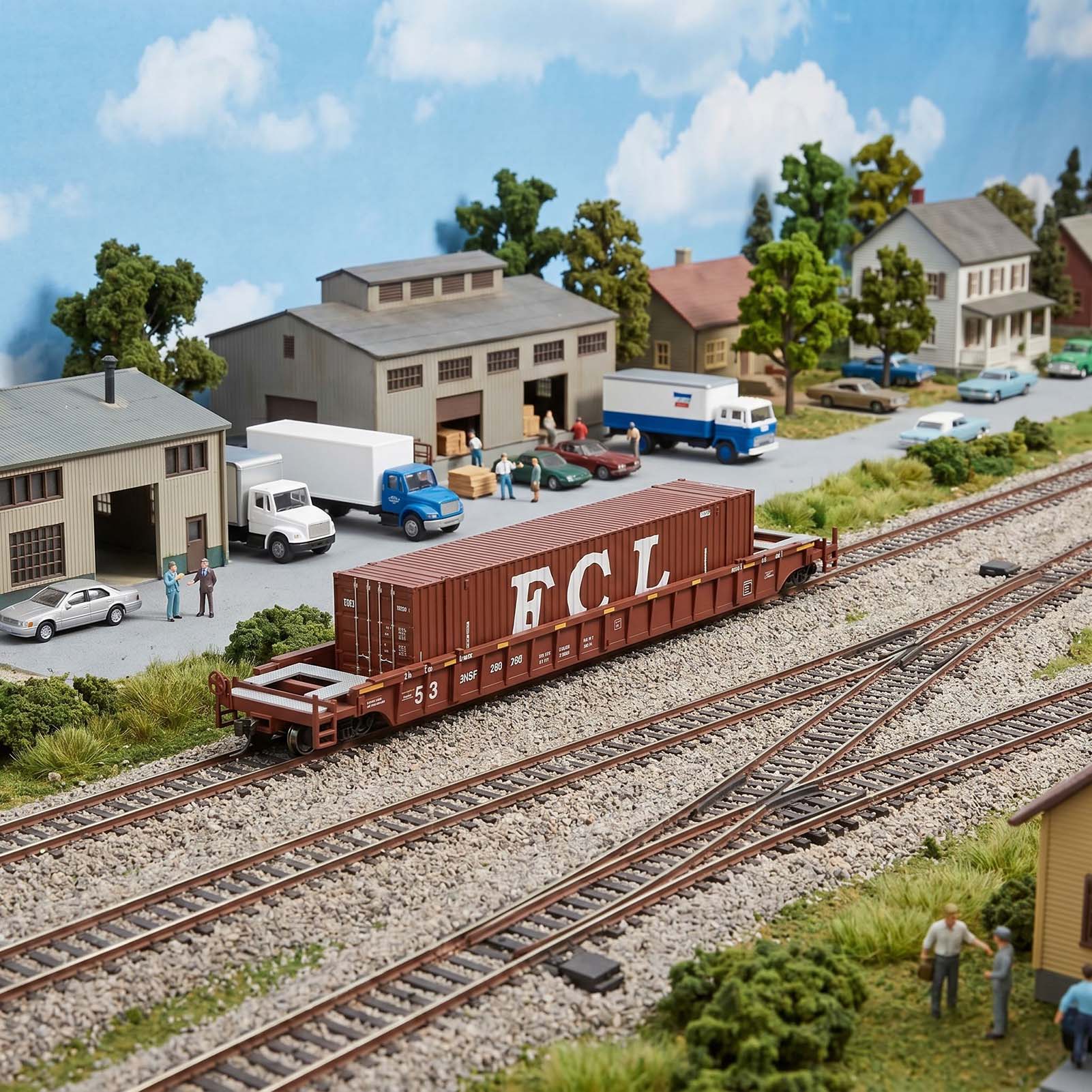 C8748 1pc HO Scale 1:87 48ft Shipping Container