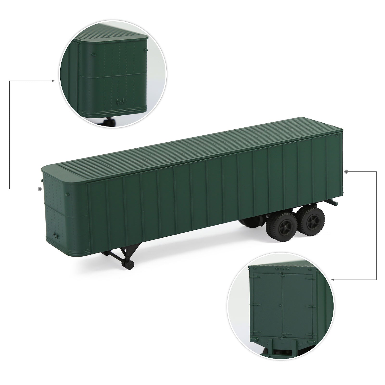 C8766 1 Piece HO Scale 1:87 Model Trailer for Railway Tractor