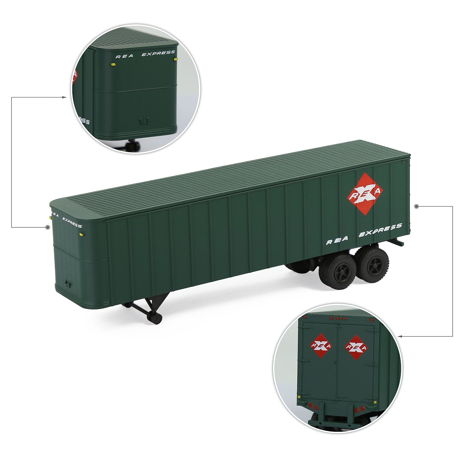C8766 1 Piece HO Scale 1:87 Model Trailer for Railway Tractor