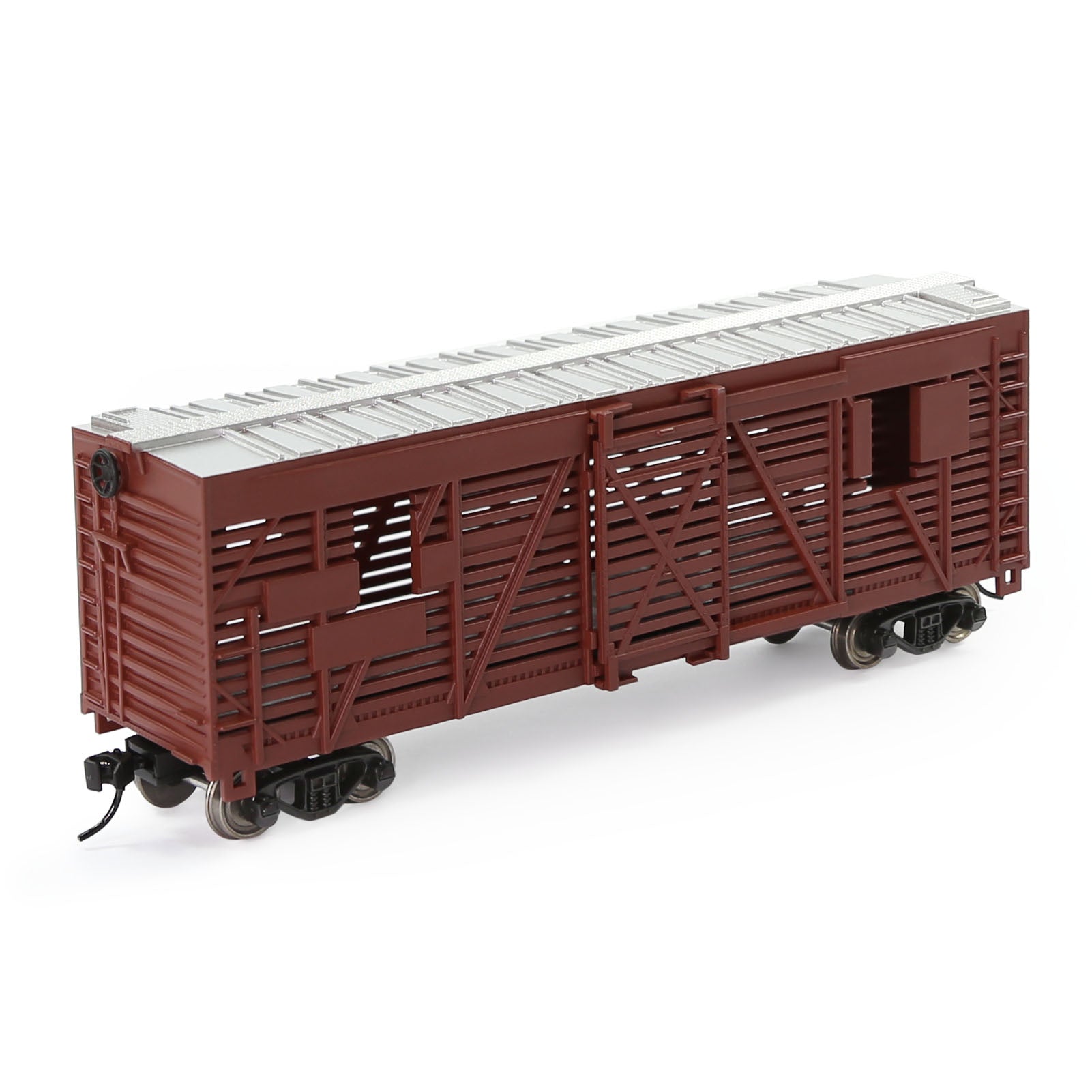 C8767 1 Piece HO Scale 1:87 40' Stock Car Cattle Wagon Painted