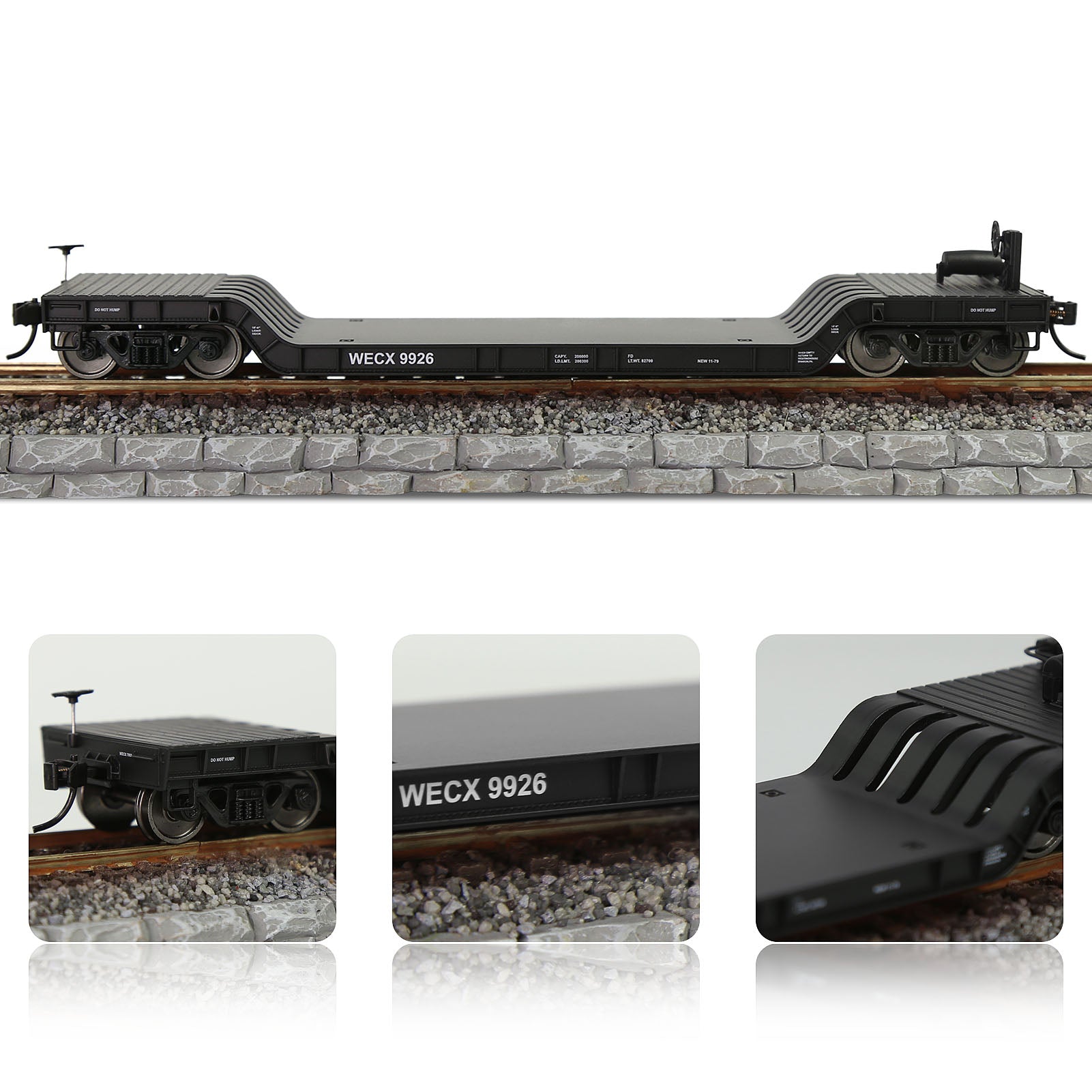 C8770 1 Unit HO Scale 1:87 Depressed Center Flat Car Model Railway
