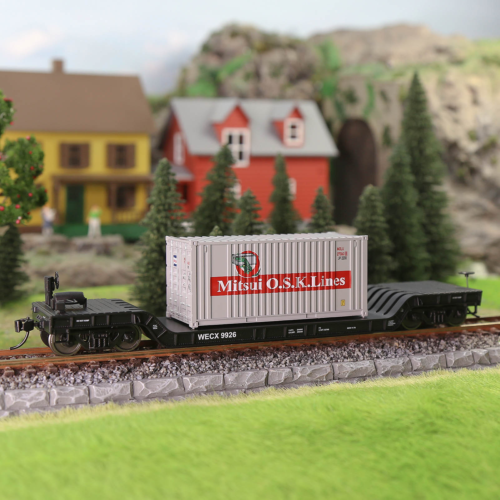 C8770 1 Unit HO Scale 1:87 Depressed Center Flat Car Model Railway