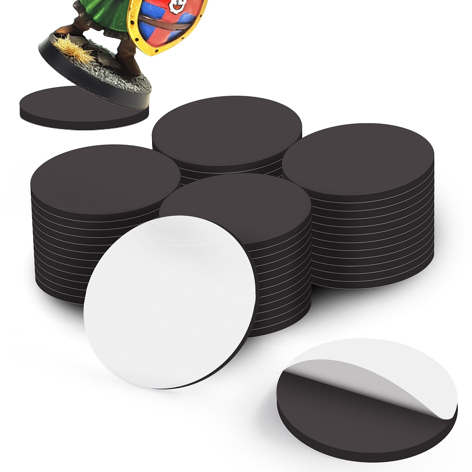 CMB Miniature Magnetic Self-adhensive Round Square Rectangle Bases for Wargames