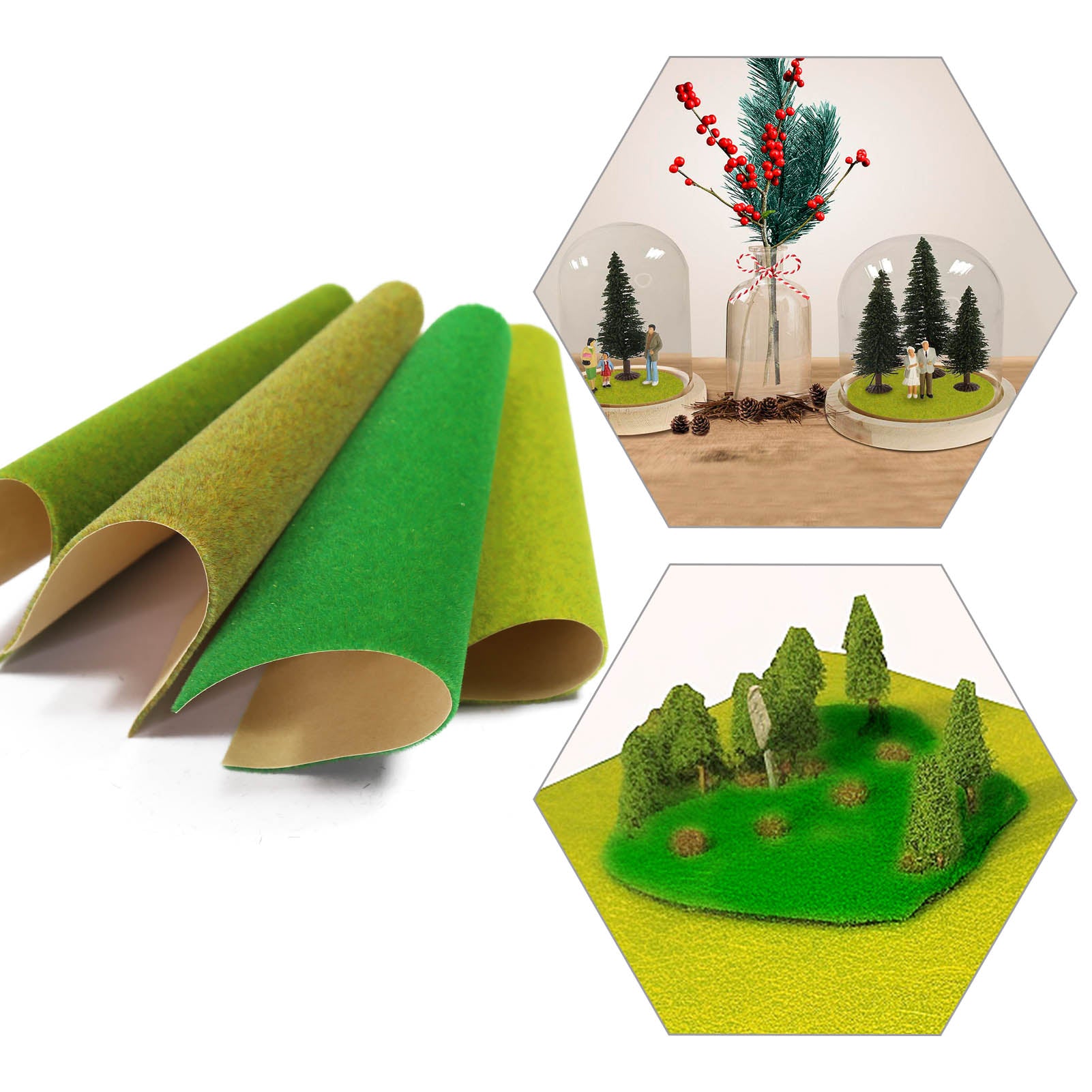 CP17 12pcs 17cmX17cm Grass Mat 2mm Thick Artificial Lawn