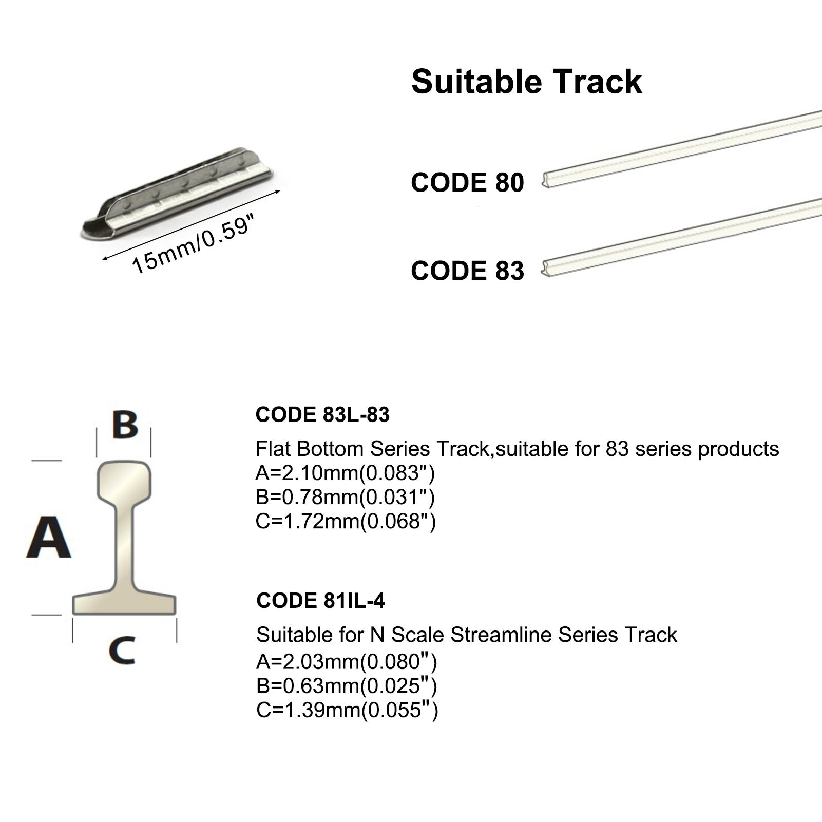 GD01 50pcs Metal Track Fishplates Rail Joiners for Code 80 83
