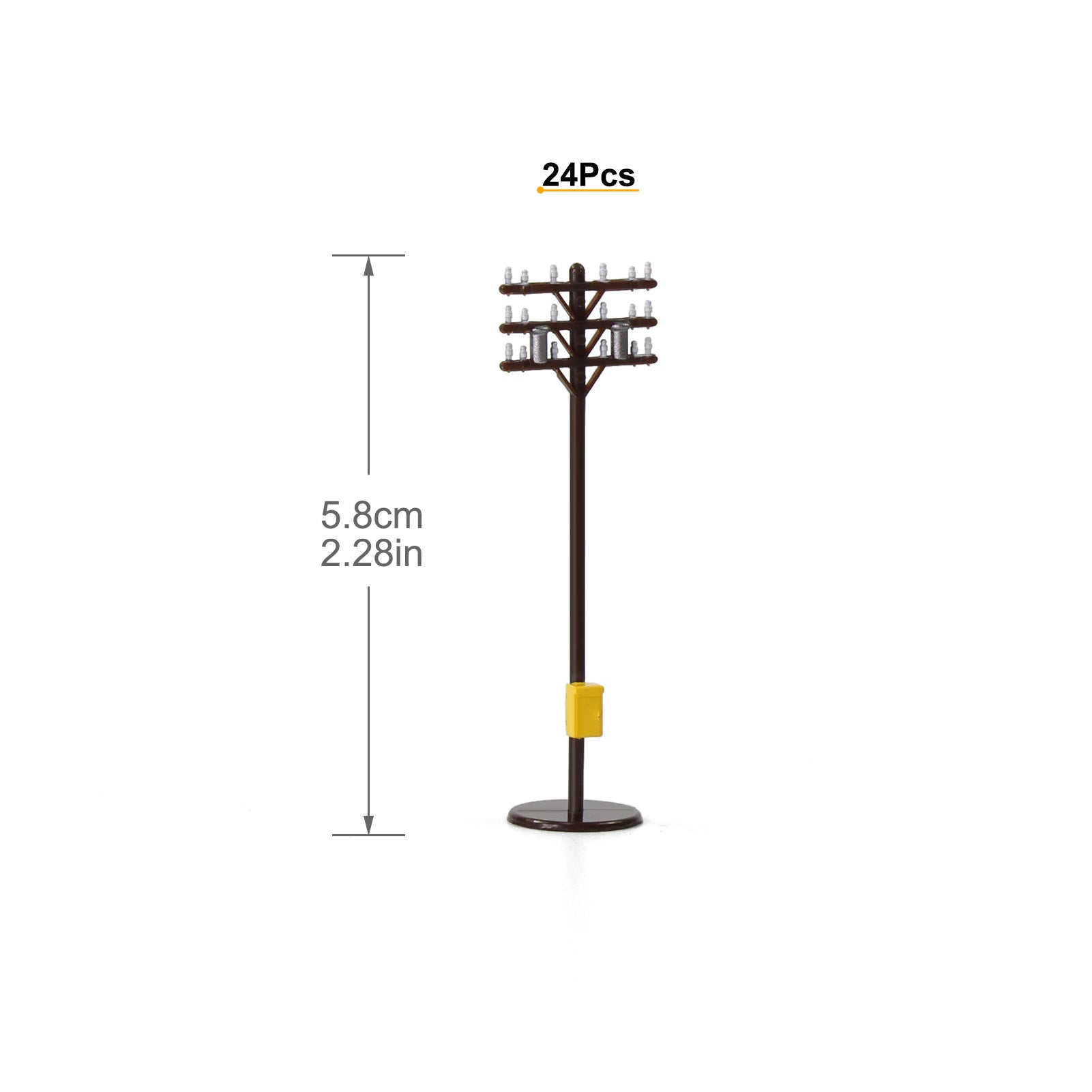 GY18150 24pcs N Scale 1:150 Telegraph Telephone Power Poles
