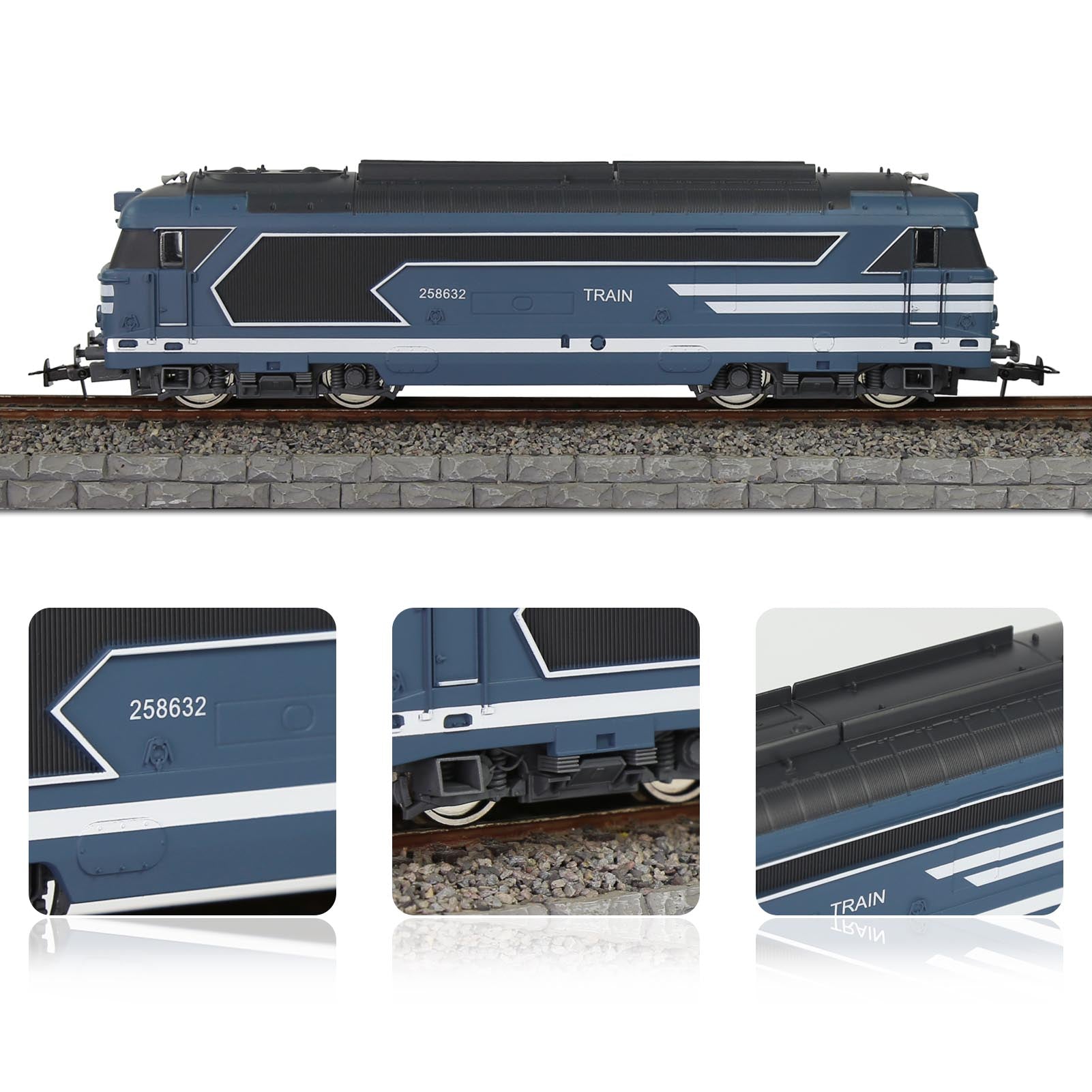 HCT8702 1 Unit HO Scale 1:87  Modern Train Model Railroad Locomotive