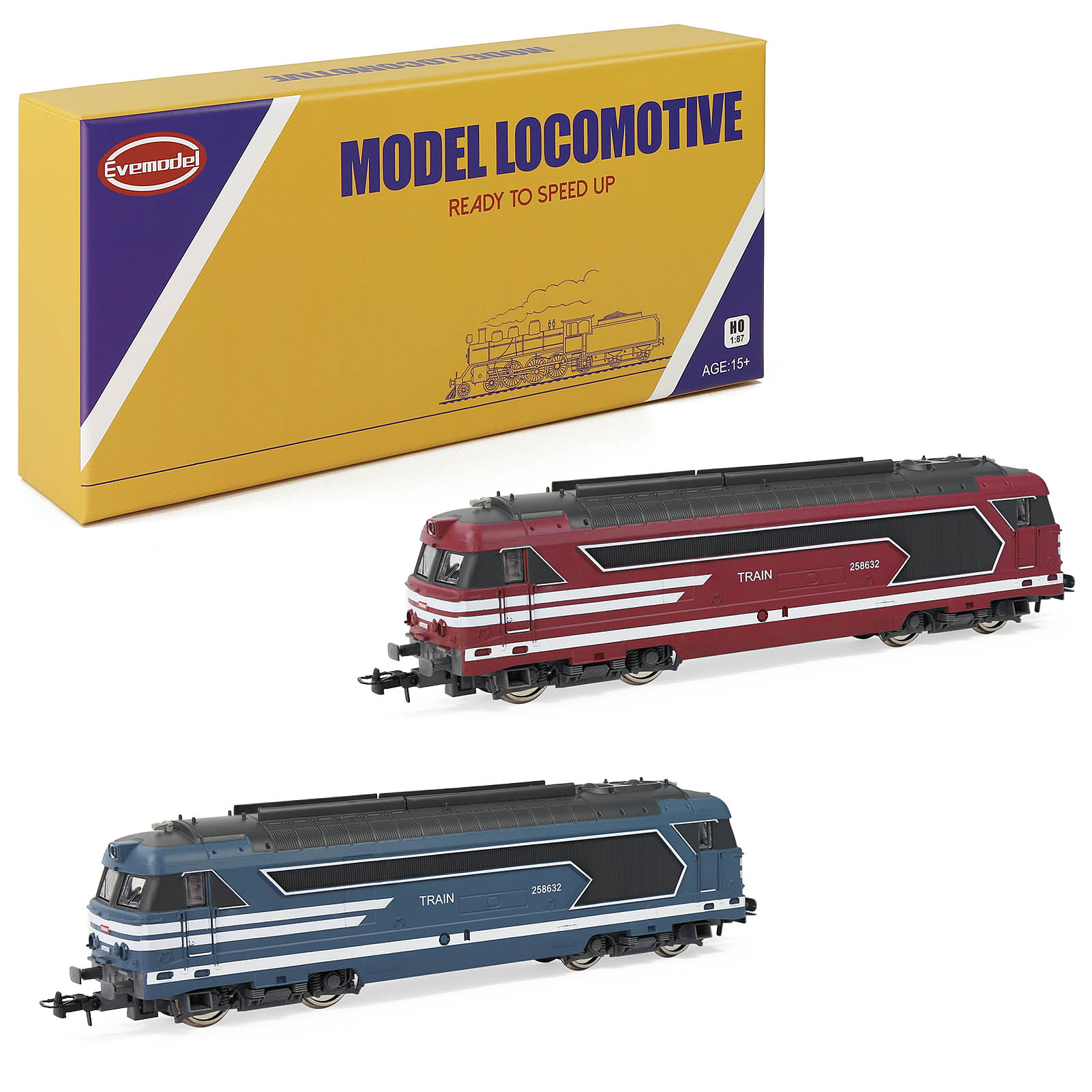HCT8702 1 Unit HO Scale 1:87  Modern Train Model Railroad Locomotive