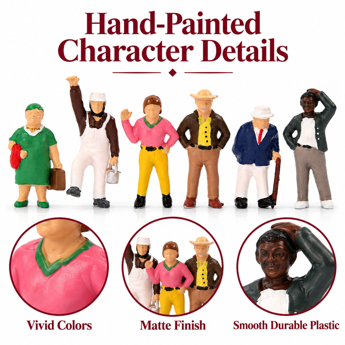 HFPHO6717 HO Scale 1:87 Model Trains Street People Figures