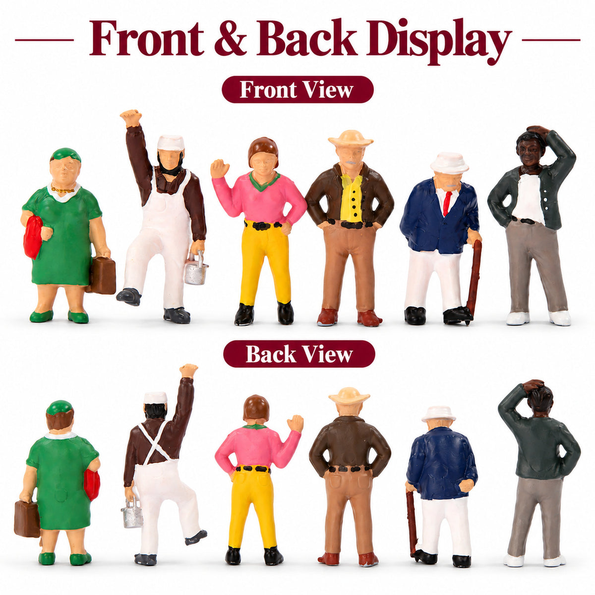 HFPHO6717 HO Scale 1:87 Model Trains Street People Figures