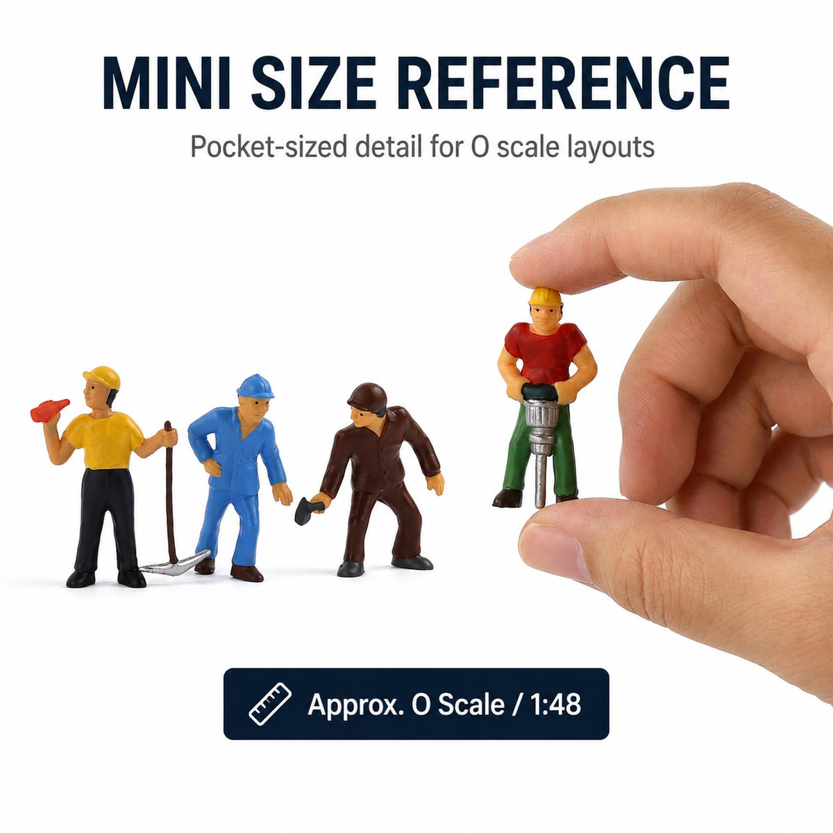 HFPO7053 6pcs O Scale 1:48 Model Trains Work Crew Painted People