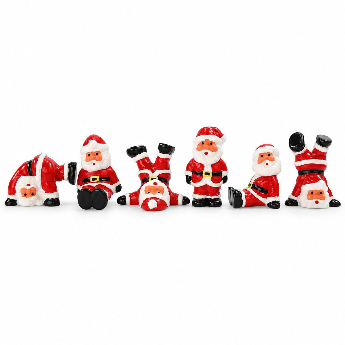 HFPO7057 6pcs O Scale 1:48 Model Railway Santa Claus Figure for Winter Scene Christmas Village