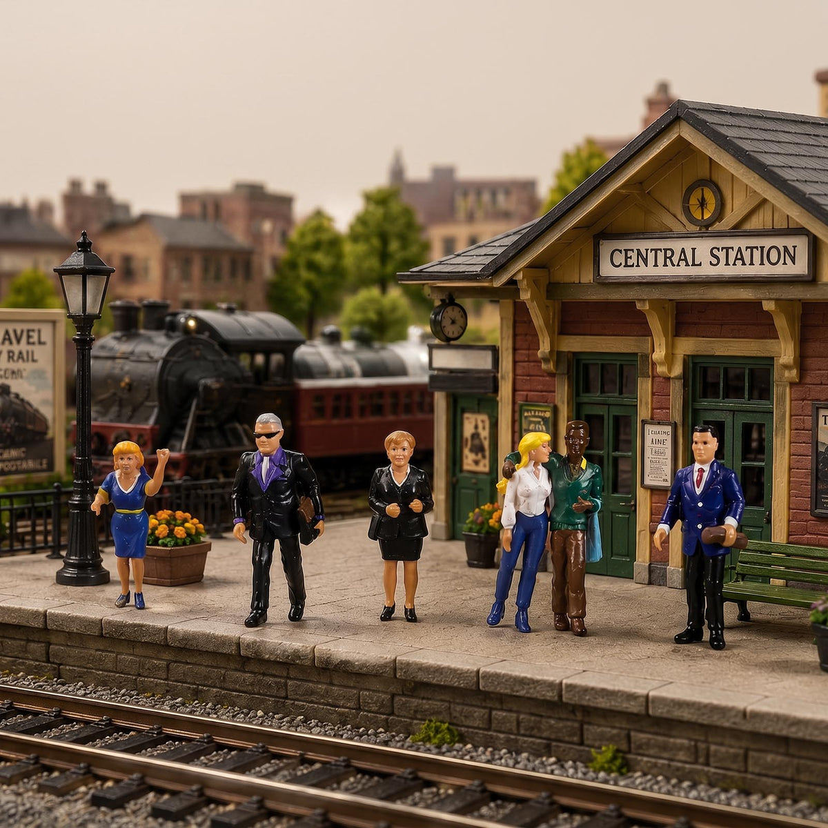 HFPO7178 6pcs O Scale 1:48 Model Trains Masons Bricklayers Construction Workers