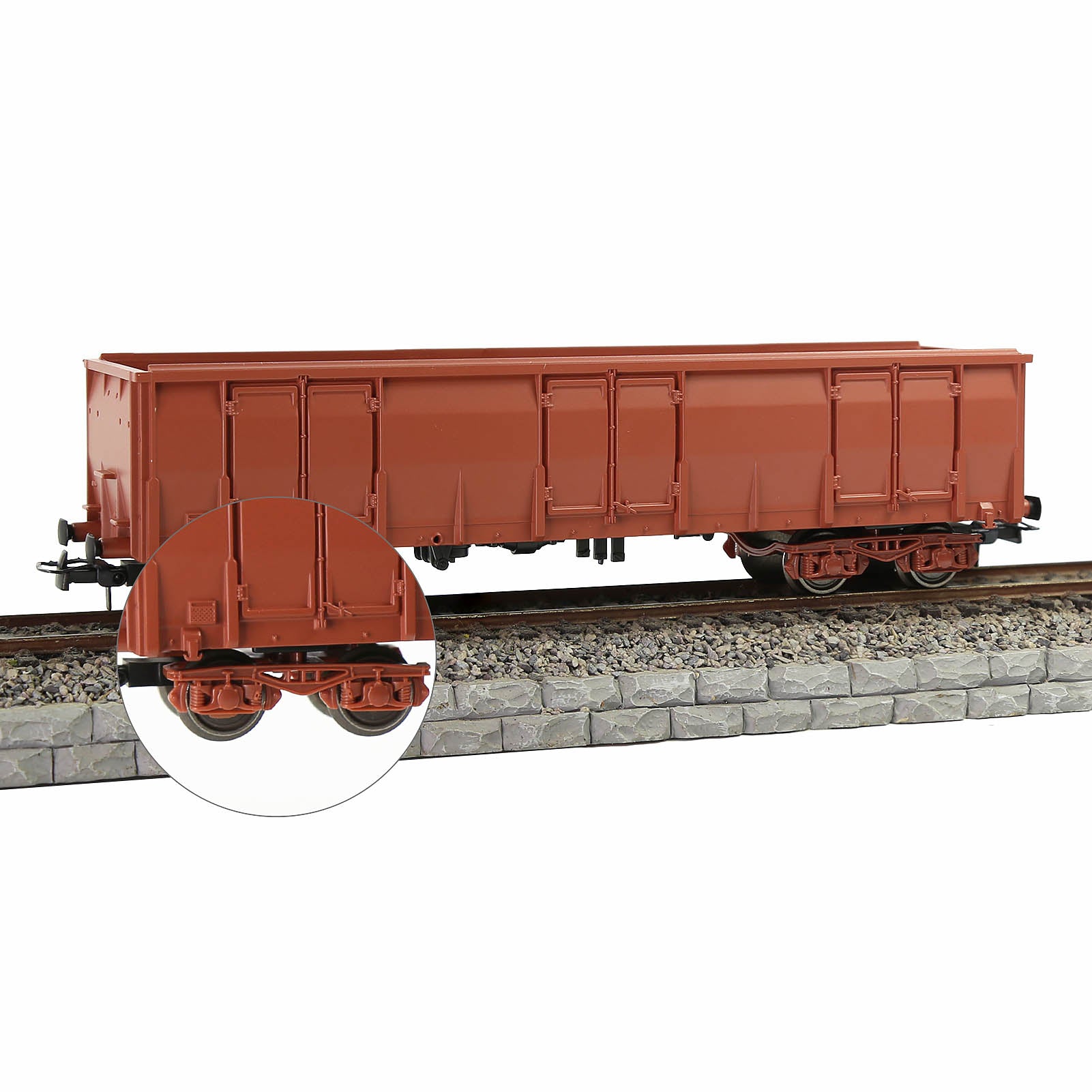 HP0687 2pcs HO scale 1:87 Bogies with 36" Metal DC Wheels