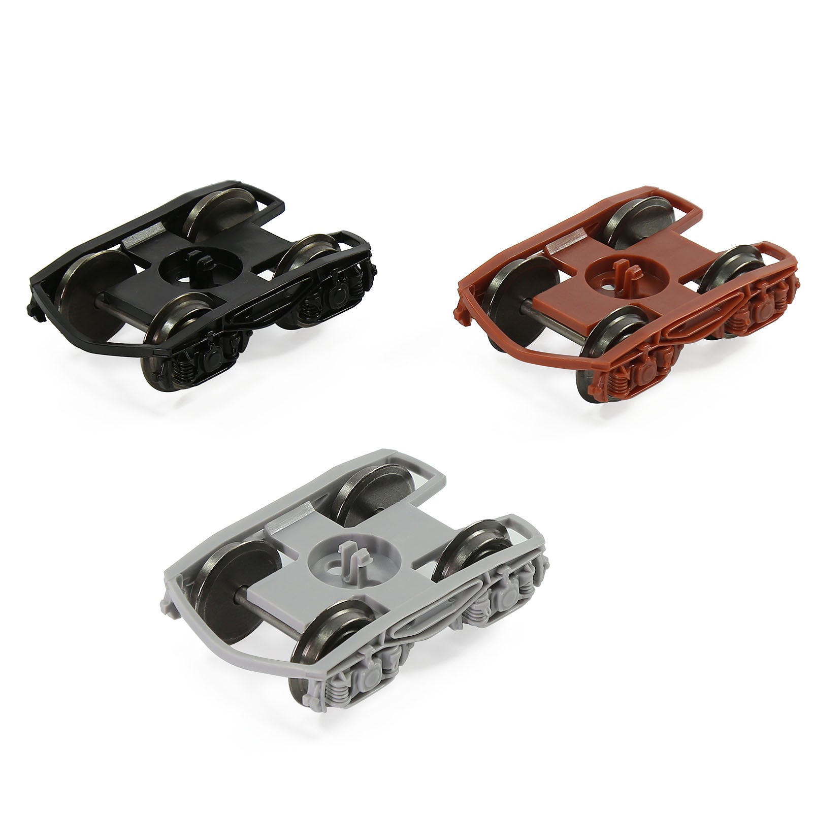 HP1687 2pcs HO Scale 1:87 Model Railway Bogies 36" Metal DC Wheels