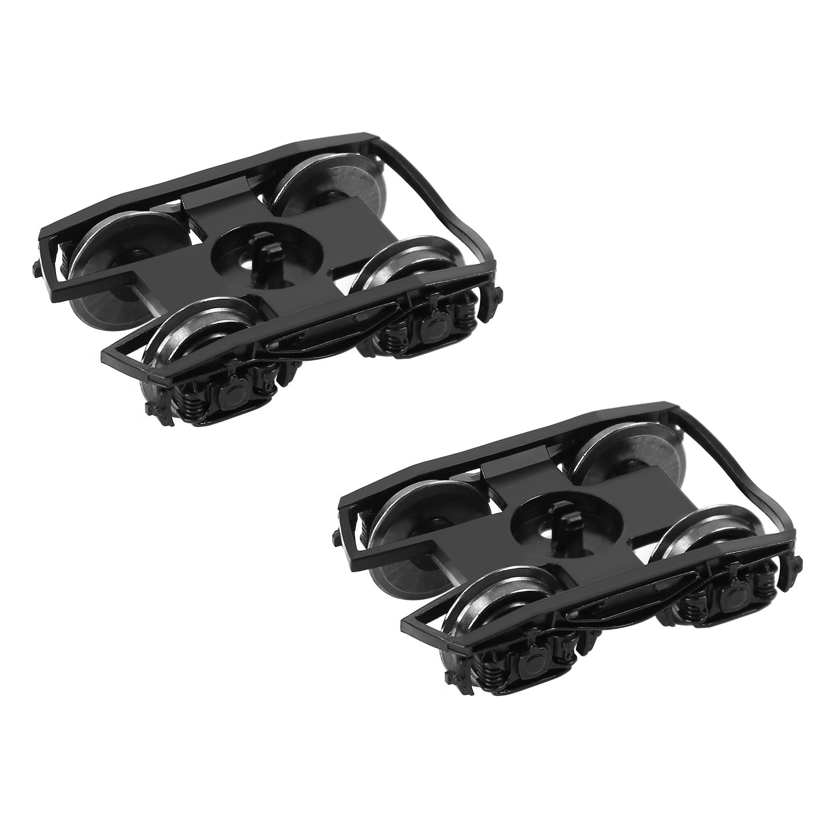 HP1687 2pcs HO Scale 1:87 Model Railway Bogies 36" Metal DC Wheels