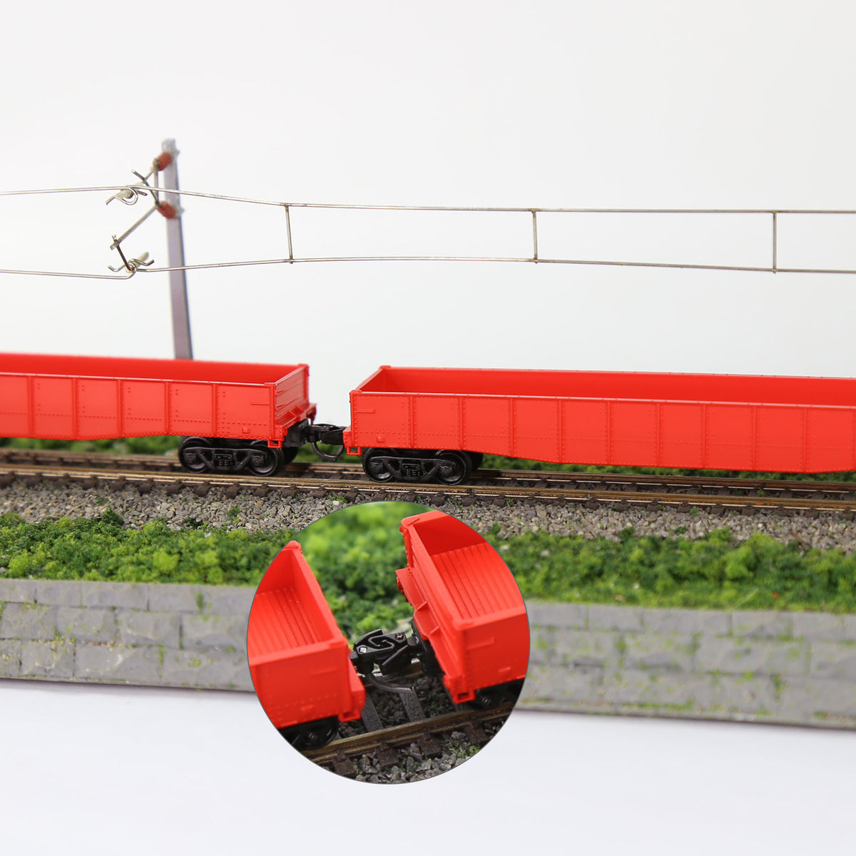 HP22N 12pcs N Scale 1:160 Bogie with Couplers Plastic Wheels