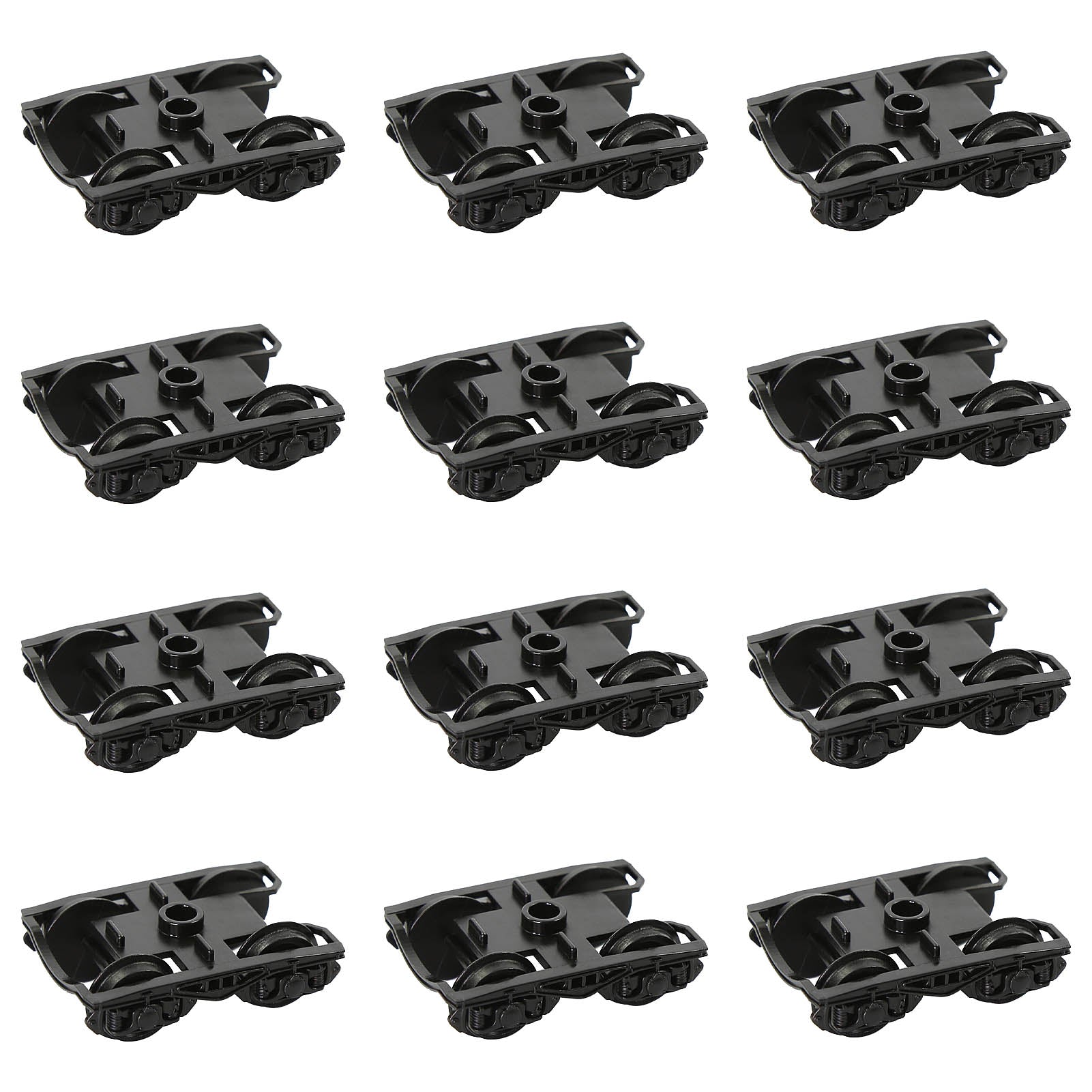 HP23HO 12pcs HO scale 1:87 POM Bogies with 36" Plastic Wheels