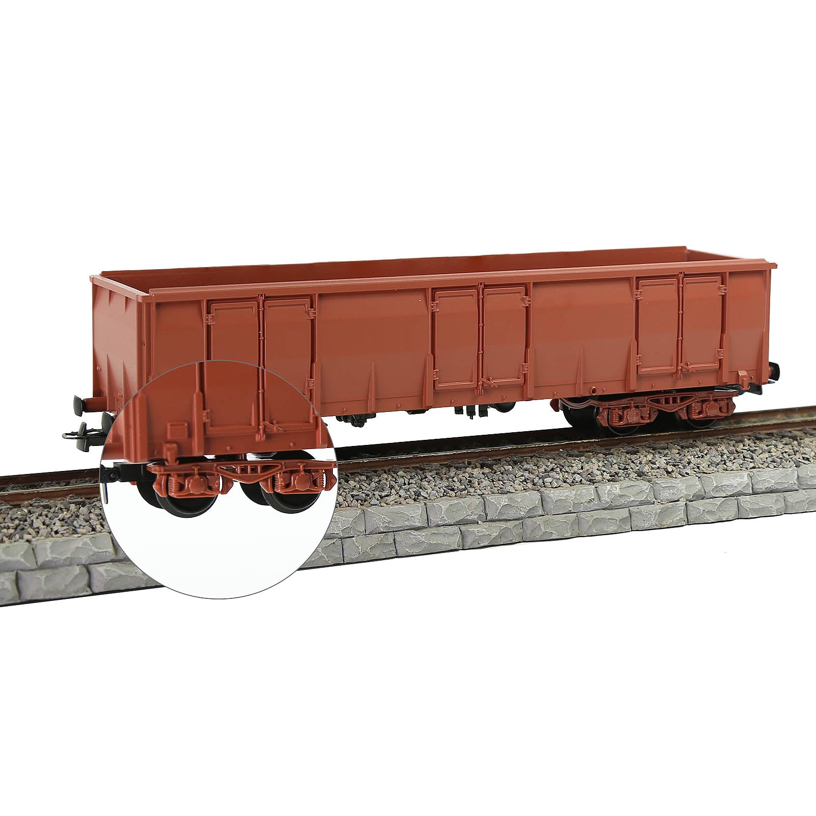 HP23HO 12pcs HO scale 1:87 POM Bogies with 36" Plastic Wheels