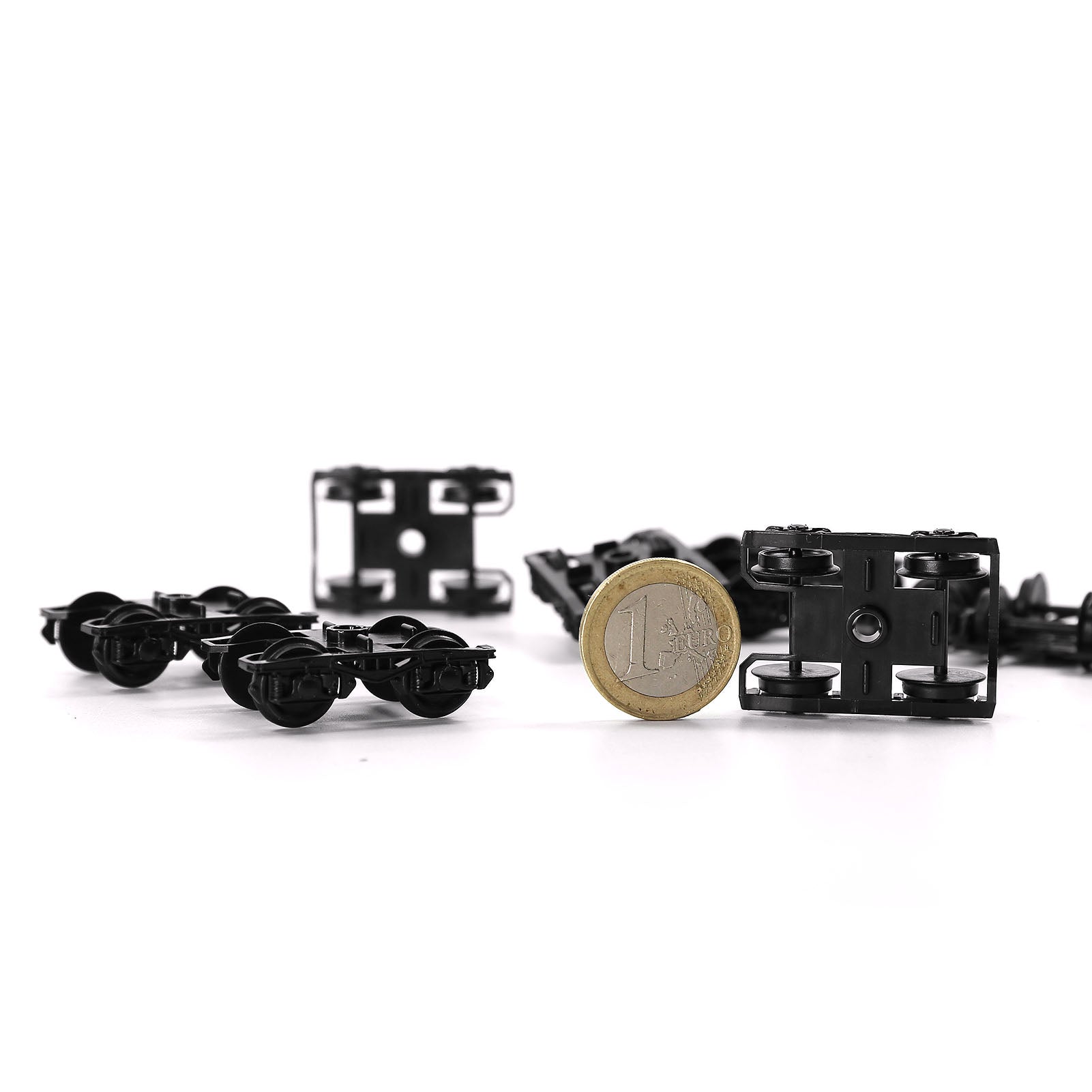 HP23HO 12pcs HO scale 1:87 POM Bogies with 36" Plastic Wheels