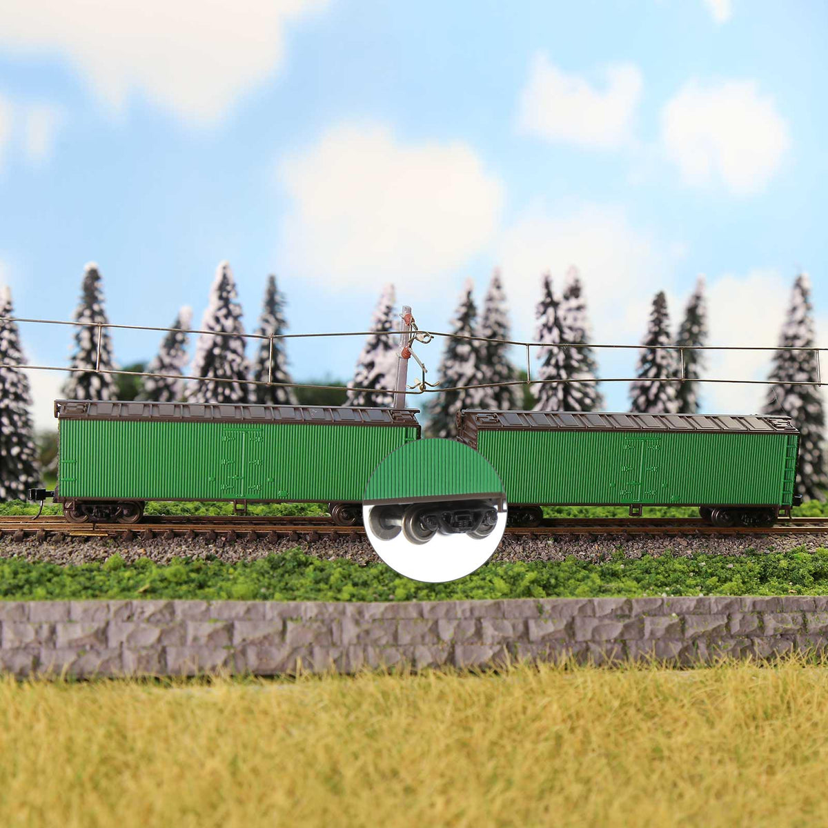HP30150 4pcs N Scale 1:160 Roller Bearing Bogies Metal DC Wheels with Screw Washer