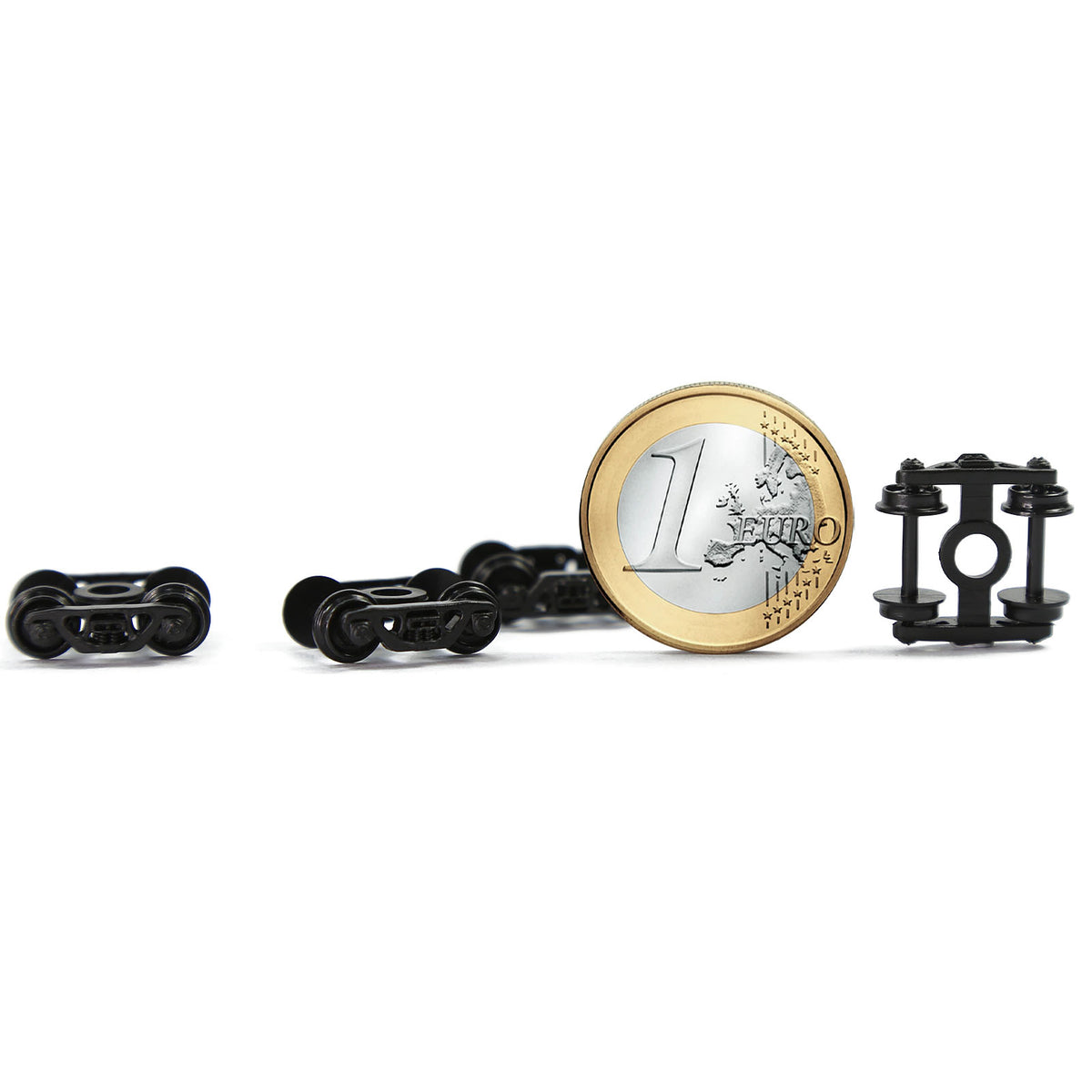 HP30N 12pcs N Scale 1:160 Roller Bearing Plastic Wheels with Screws