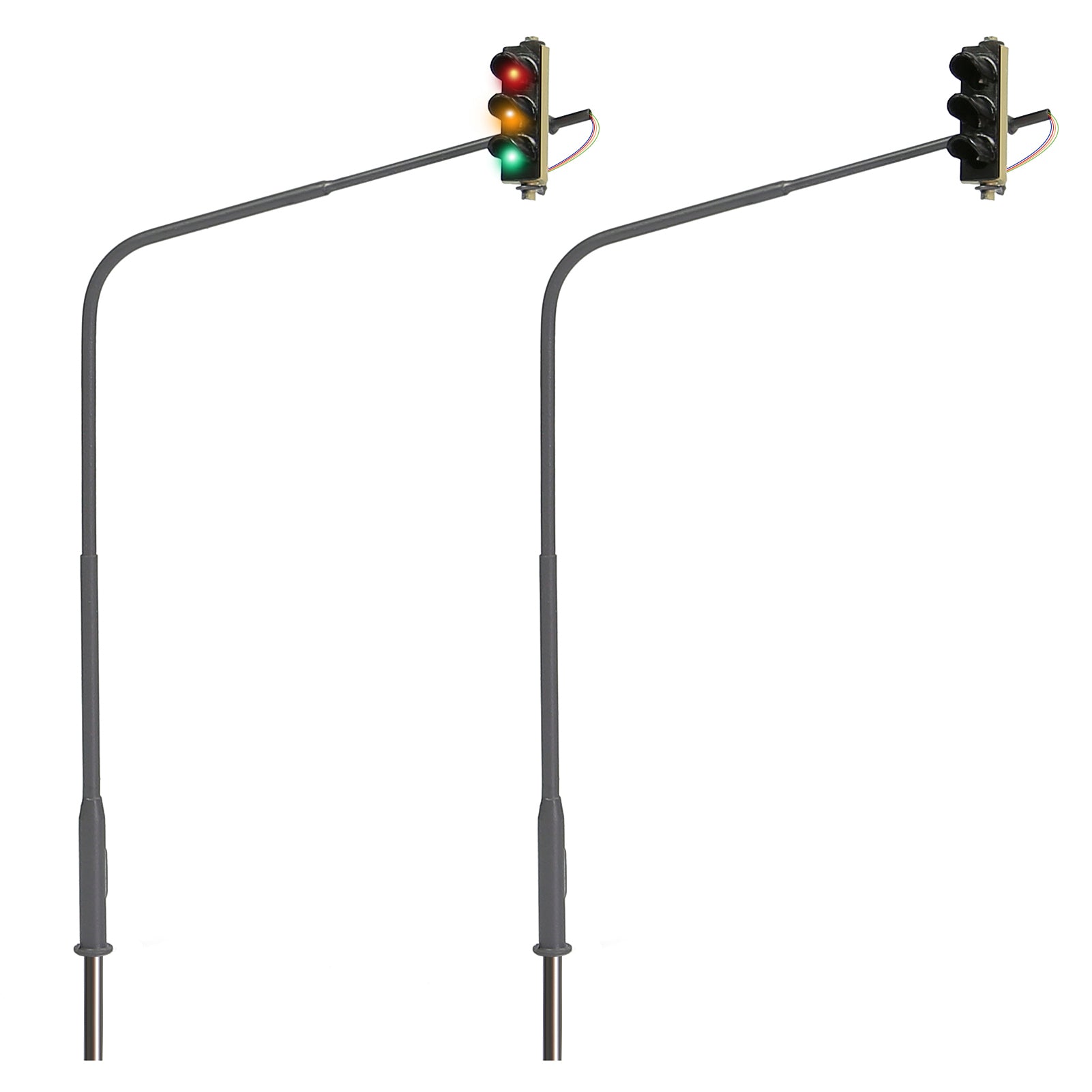 JTD8711 2pcs HO Scale 1:87 Signals Motorway Traffic Right Lights 3-LEDs