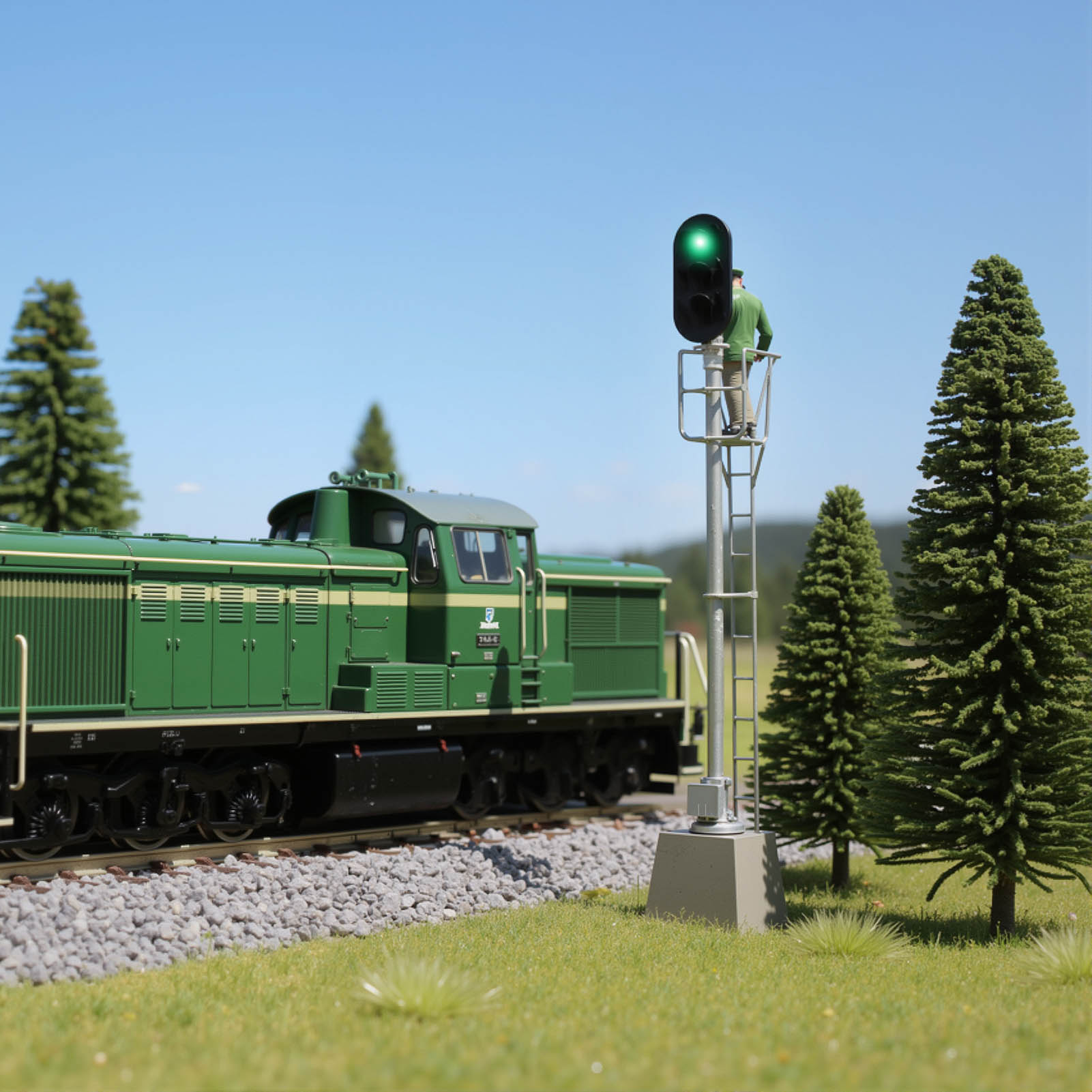 JTD8713GYR 1 Unit HO Scale 1:87 Vertical 3-Light Brass Traffic Signal Green Yellow Red LEDs
