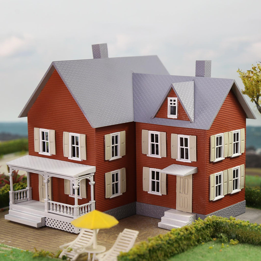 1 Unit Model Railway Layout O HO N Scale Village House White Blank Architectural Buildings Unassembled - Foto 5